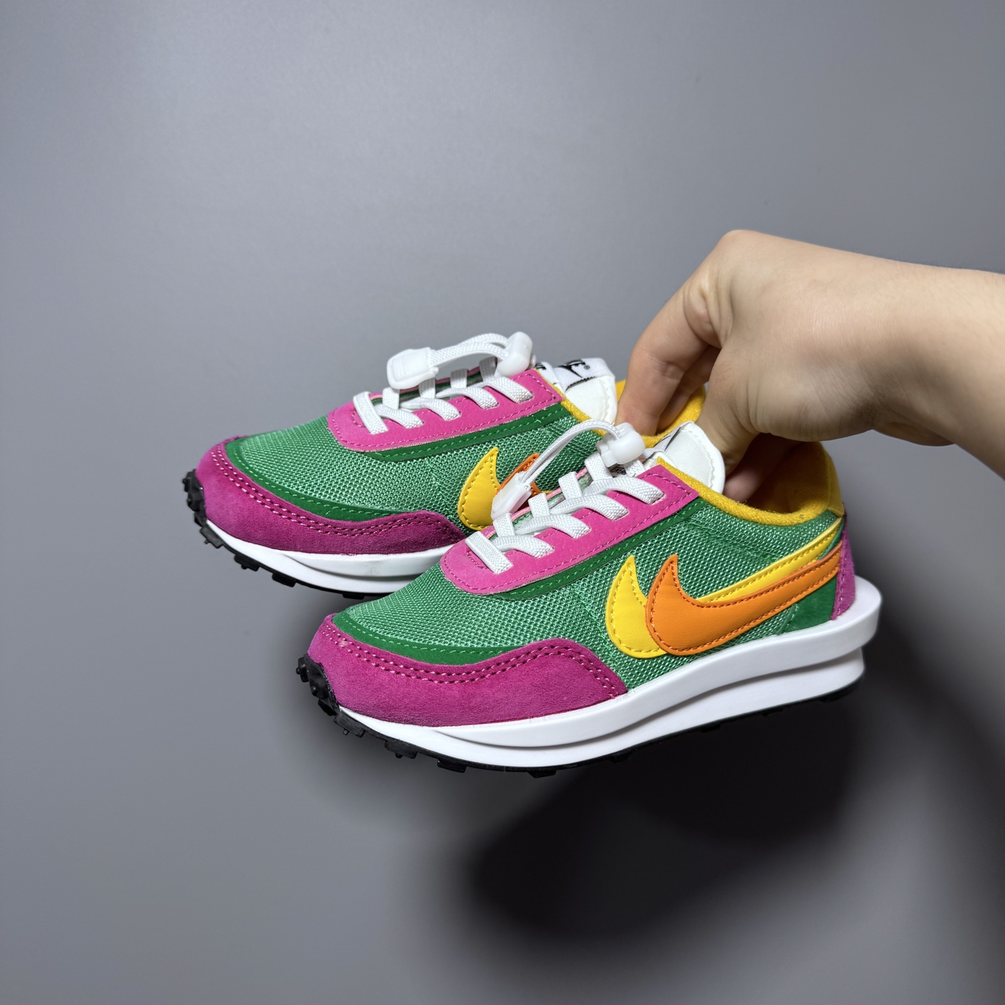 图片[3]-NK新款华夫松紧扣儿童休闲运动鞋 尺码：22-35码 经典华夫款式🆕 百搭又时髦✨ 松紧扣设计，穿脱方便✌🏻 橡胶耐磨防滑大底✔️ 优质面料拼接，质感满满💯-选品中心