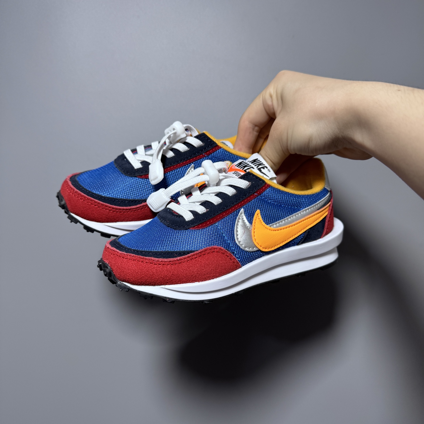 图片[3]-NK新款华夫松紧扣儿童休闲运动鞋 尺码：22-35码 经典华夫款式🆕 百搭又时髦✨ 松紧扣设计，穿脱方便✌🏻 橡胶耐磨防滑大底✔️ 优质面料拼接，质感满满💯-选品中心