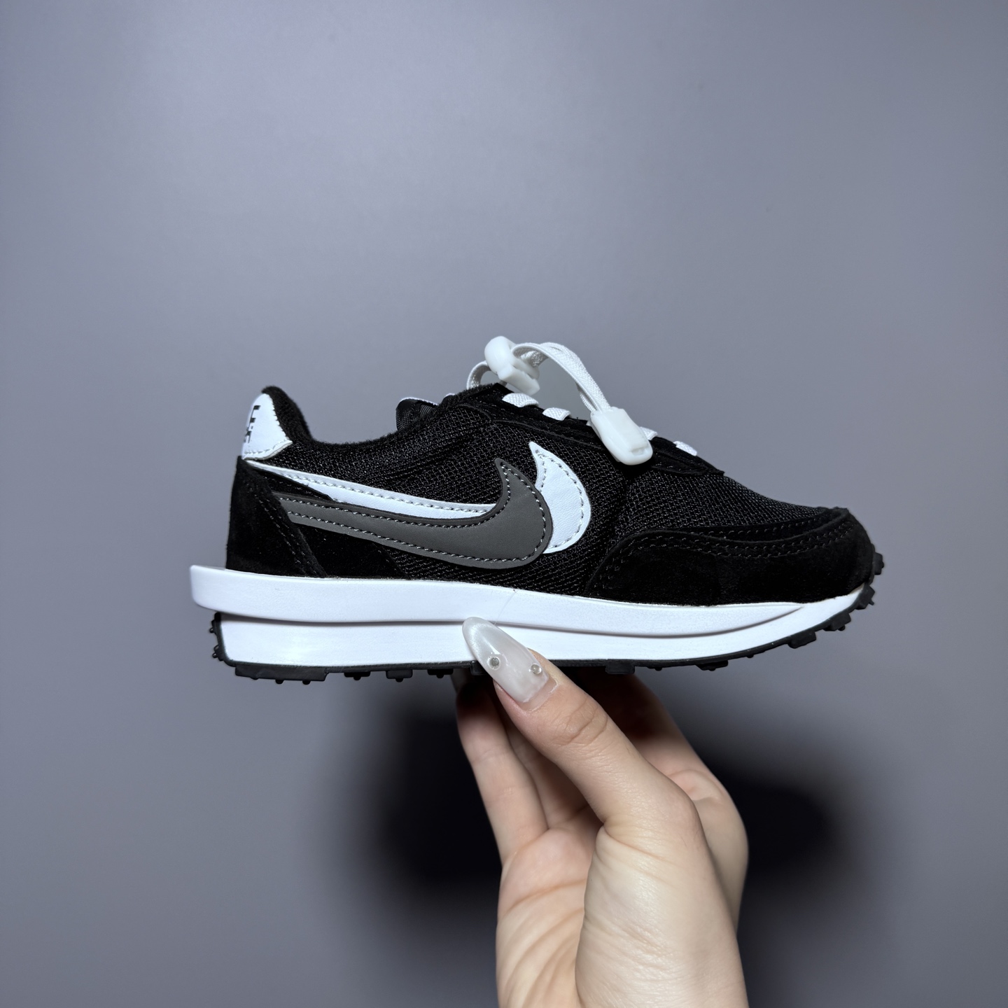 图片[4]-NK新款华夫松紧扣儿童休闲运动鞋 尺码：22-35码 经典华夫款式🆕 百搭又时髦✨ 松紧扣设计，穿脱方便✌🏻 橡胶耐磨防滑大底✔️ 优质面料拼接，质感满满💯-选品中心