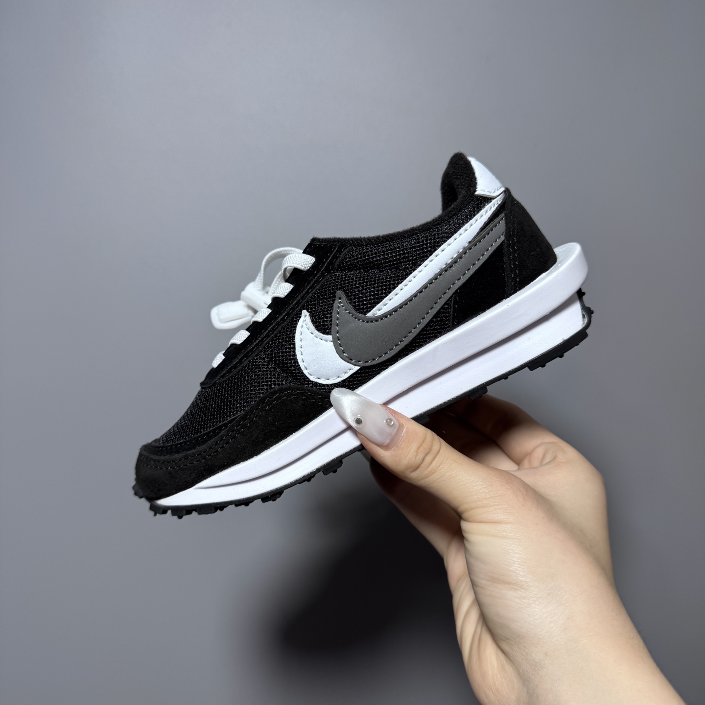 图片[6]-NK新款华夫松紧扣儿童休闲运动鞋 尺码：22-35码 经典华夫款式🆕 百搭又时髦✨ 松紧扣设计，穿脱方便✌🏻 橡胶耐磨防滑大底✔️ 优质面料拼接，质感满满💯-选品中心