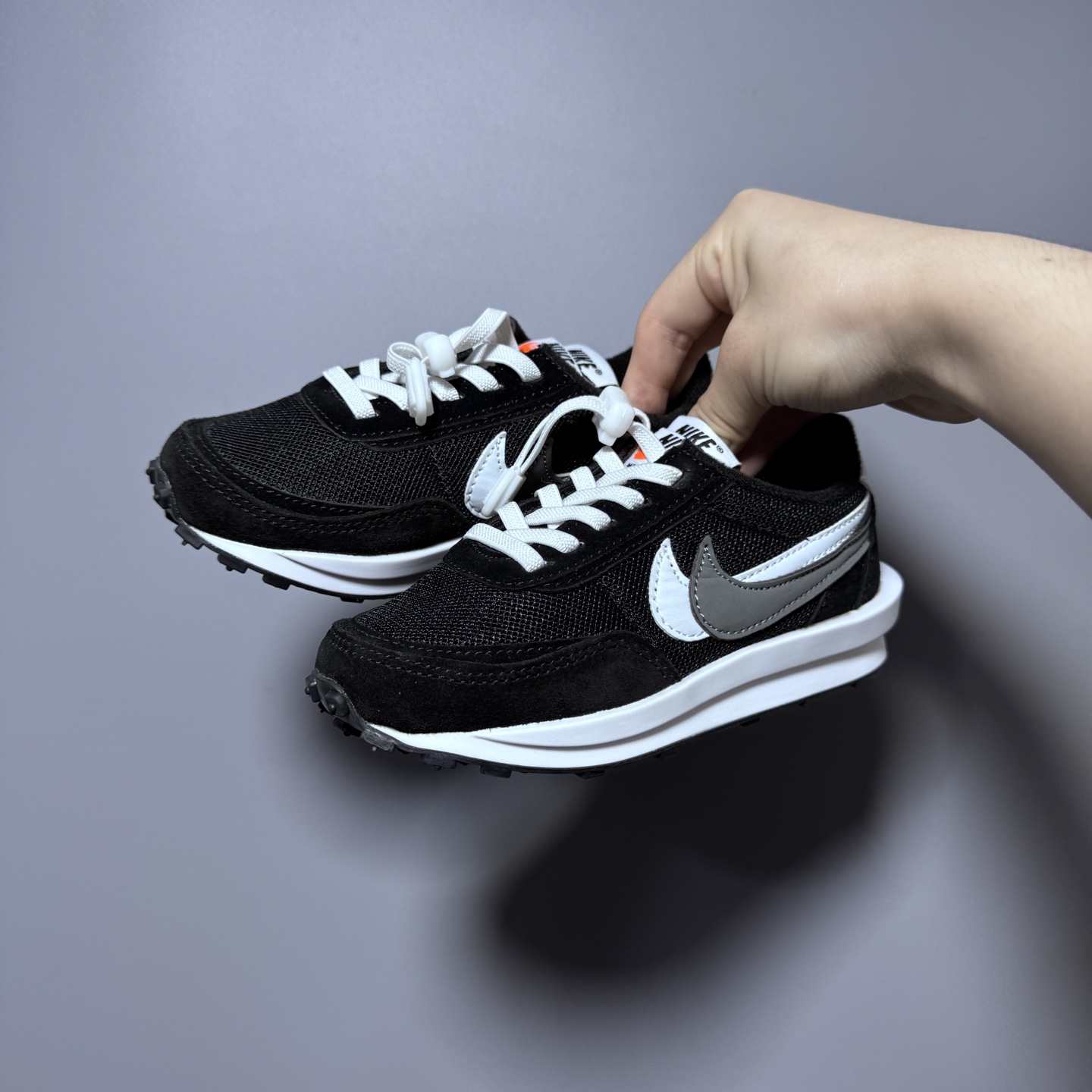 图片[3]-NK新款华夫松紧扣儿童休闲运动鞋 尺码：22-35码 经典华夫款式🆕 百搭又时髦✨ 松紧扣设计，穿脱方便✌🏻 橡胶耐磨防滑大底✔️ 优质面料拼接，质感满满💯-选品中心