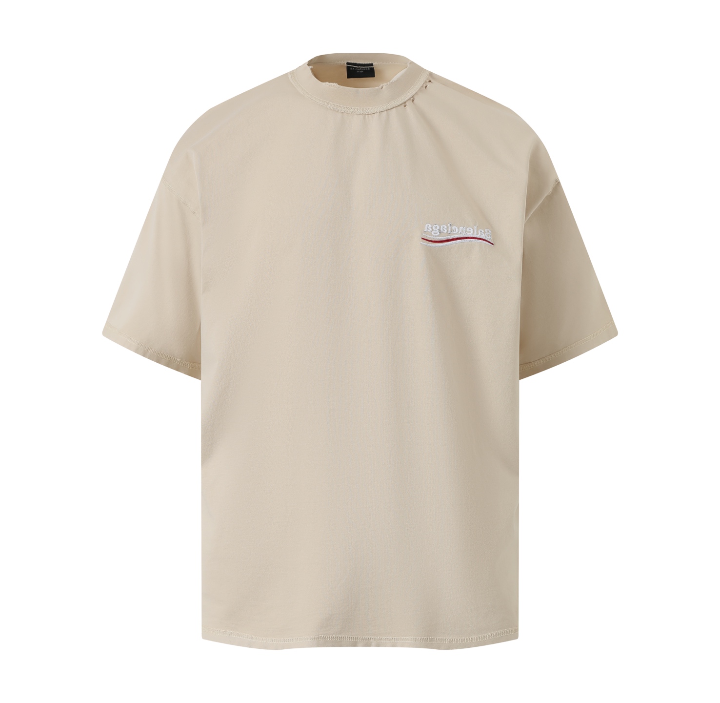 NO:712233,.Support replacement after the year!  BLCG 25SS reverse coke short sleeves  The backstitch stitching method is used to precisely control the stitch length and needle entry angle to evenly distribute stitches on the front and back. The fabric has been washed, fried and sanded to make the upper body softer and more comfortable. The whole body is hand-worn. Each step requires a master to wear it bit by bit, which is time-consuming and labor-intensive. T-shirt,19860909.支持年后退换！BLCG 25SS反转可乐短袖 XS-L 面料采用230g纯棉平纹布 搭配32S双纱拉链螺纹350g 精棉面料通常具有较好的吸湿性 透气性 保暖性和耐磨性 同时也比较柔软和光滑 绣花采用进口田岛绣花机进行双面刺绣 两面针脚完全一致的刺绣工艺 通过分层绣法和巧妙的针迹处理 实现双面效果 使用回针绣针法 通过精准控制针距和入针角度 使针迹在正反面均匀分布 面料经过成衣洗水炒砂做旧工艺 上身更加柔软舒适 全身手工磨破工艺 每一步都需要老师傅一点一点的磨破 费时费力,,T-shirt,,Men's clothing