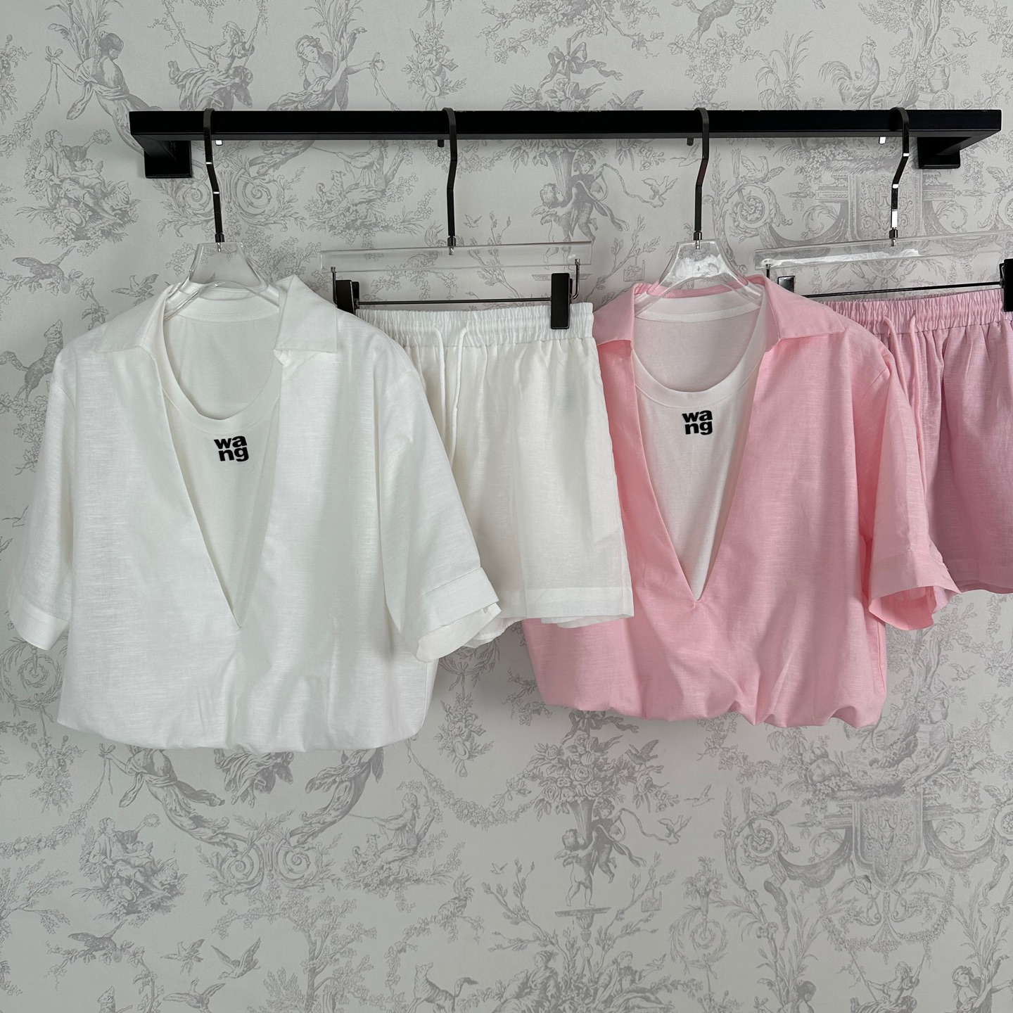 P702 First-class female suit with new New Arrival packaged ❥ 春 春 春 麻 麻 High fashion atmosphere! Sml white pink fabric: linen - 图片 2