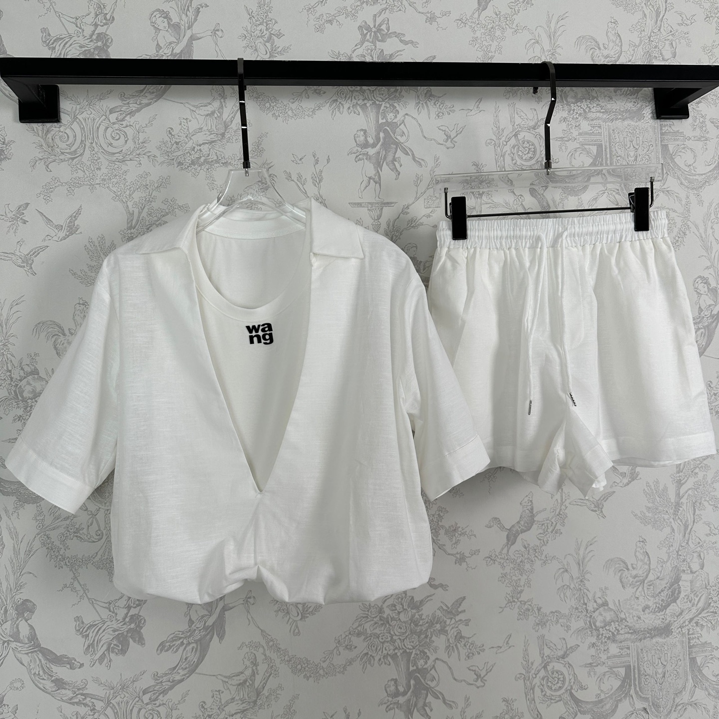 P702 First-class female suit with new New Arrival packaged ❥ 春 春 春 麻 麻 High fashion atmosphere! Sml white pink fabric: linen - 图片 5