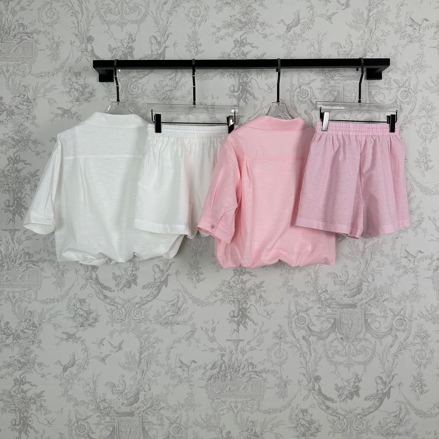 P702 First-class female suit with new New Arrival packaged ❥ 春 春 春 麻 麻 High fashion atmosphere! Sml white pink fabric: linen - 图片 3