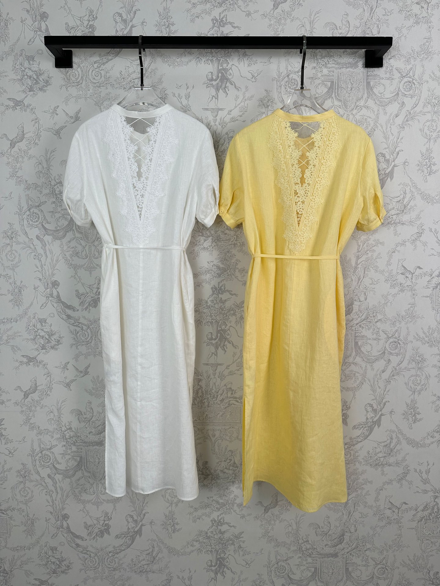 High-Quality Heavy-Handed Female Suit in New Spring Arrivals, White and Yellow Linen Fabric - 图片 3