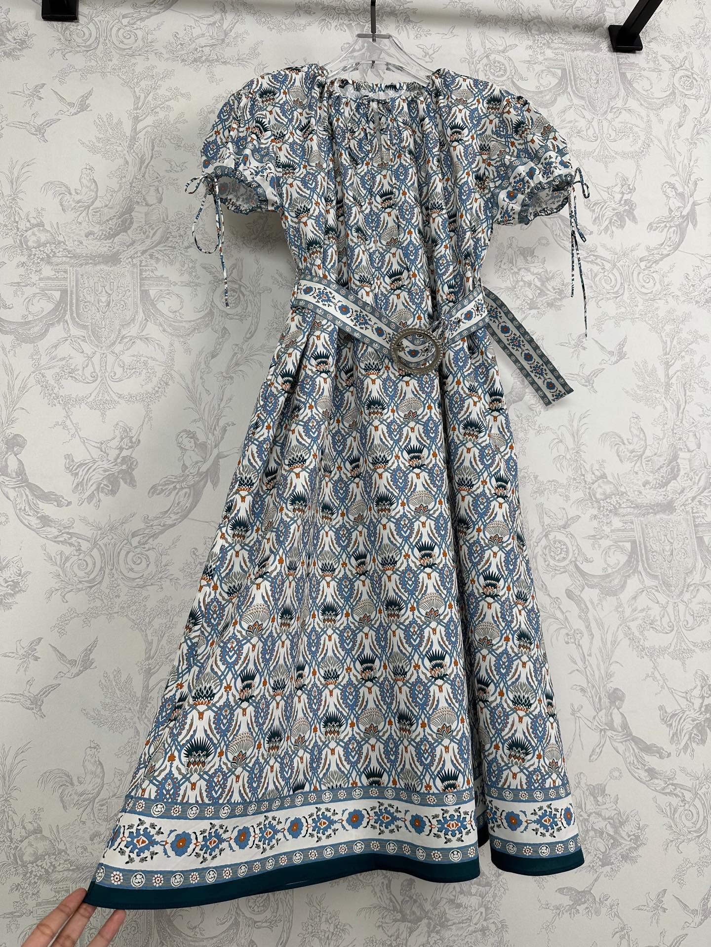 “New Arrival: High-Quality Cotton Silk Belted Dress for 25 Springs and Summers” - 图片 4