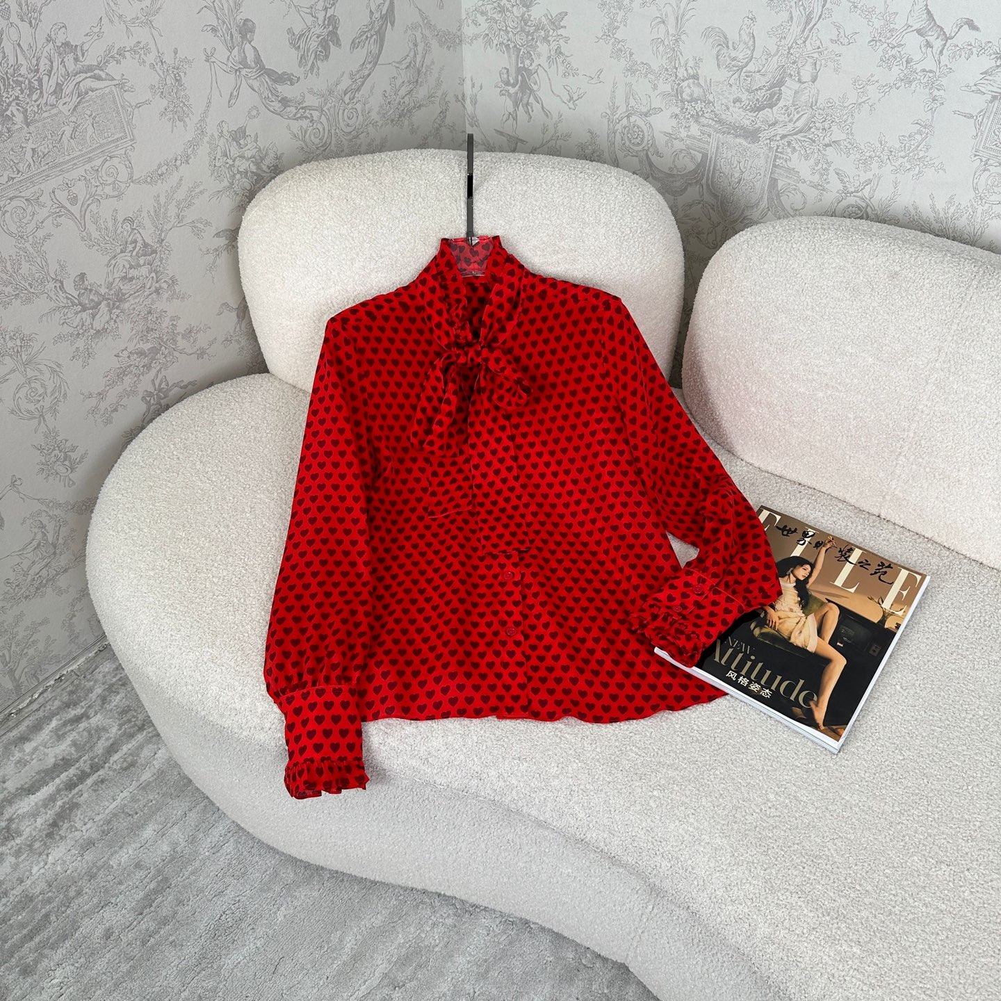 Title: P732 Women’s One-Size-Fits-All Suit with Digital Liner, 100% Silk Fabric Summary: New Arrival with double-twisted fashion, high-quality 100% - 图片 6