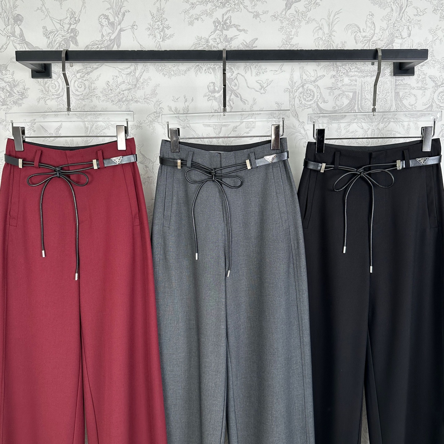 “Versatile P576 Dress: New Arrival for Early Autumn, Wool Mix Broad-Legged Pants in 3 Colors” - 图片 2