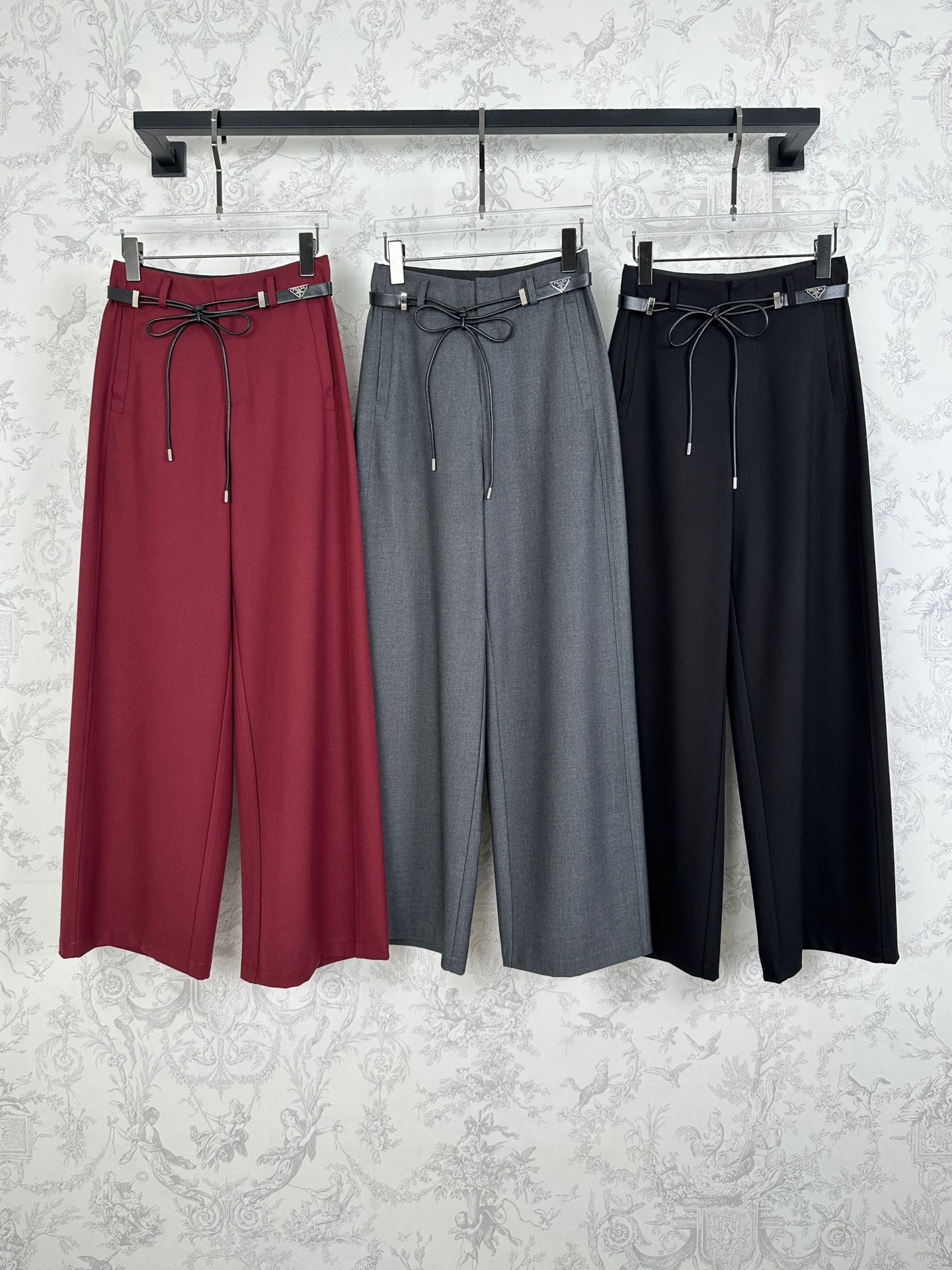 “Versatile P576 Dress: New Arrival for Early Autumn, Wool Mix Broad-Legged Pants in 3 Colors”