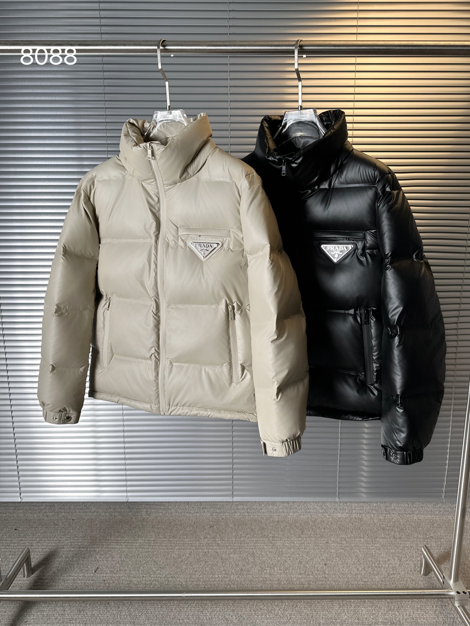 Envío 8088 versión superior PRA...Prada 23 nuevo casual versátil sombrero extraíble chaqueta de pan caliente canales co…