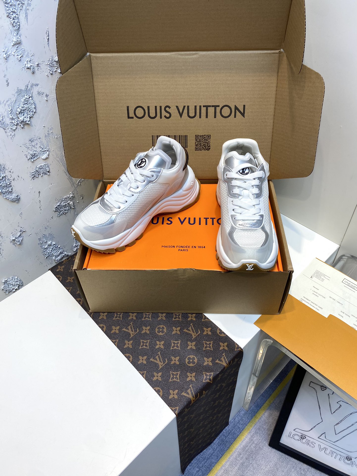 Louis Vuitton Chaussures De Sport épissure Femmes Cuir de vache Pu Caoutchouc Le TPU Peu importe