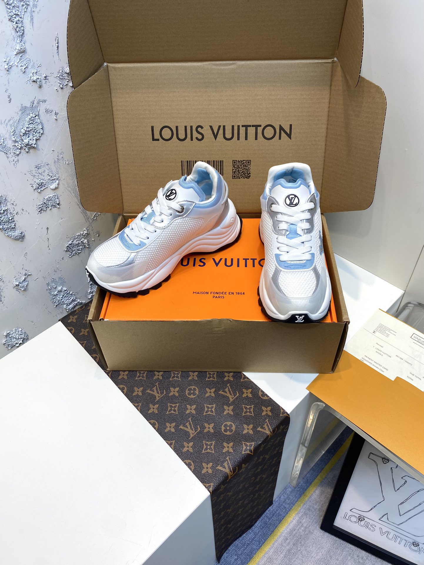 Louis Vuitton Chaussures De Sport épissure Femmes Cuir de vache Pu Caoutchouc Le TPU Peu importe