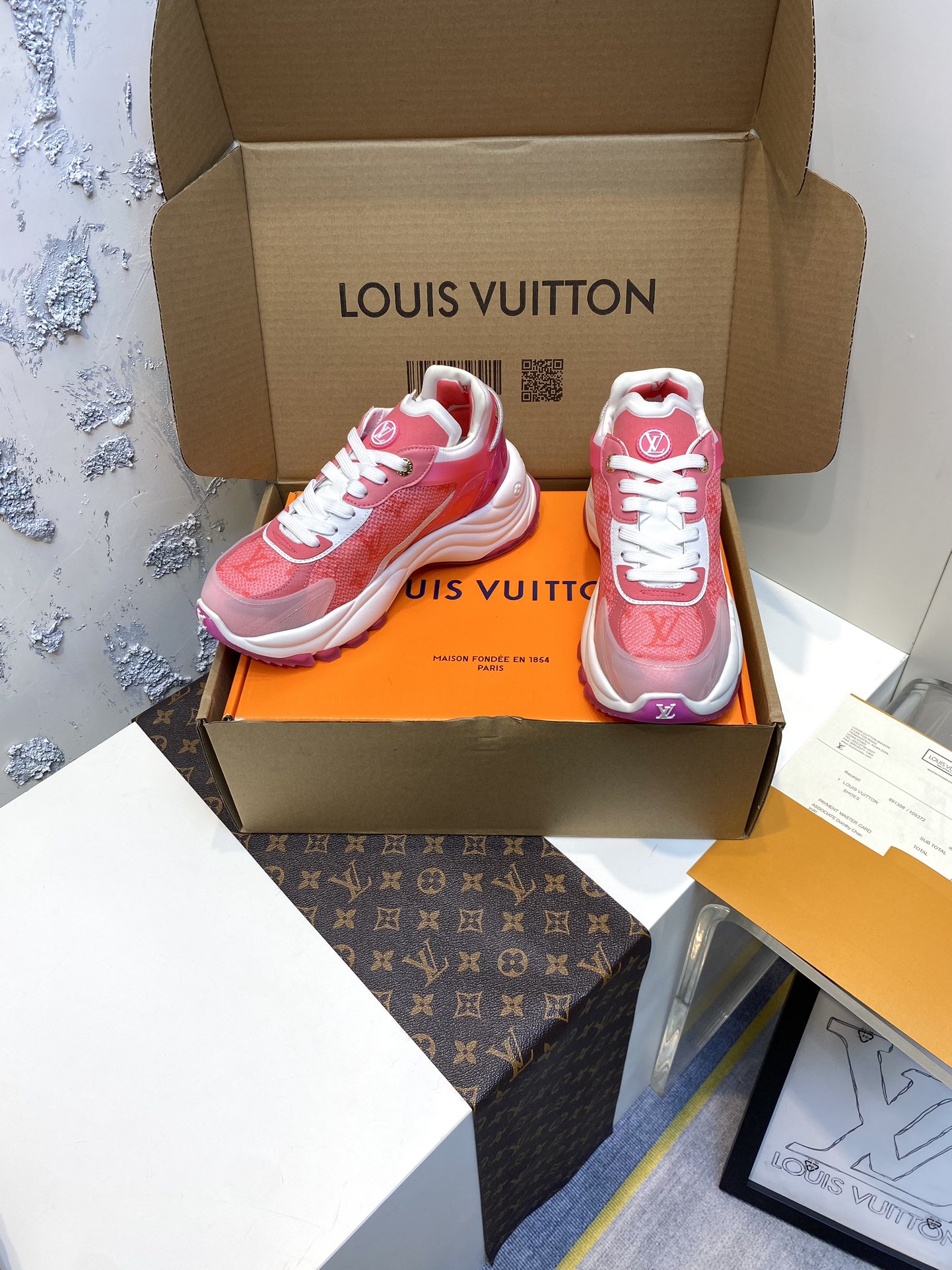 Louis Vuitton Chaussures De Sport épissure Femmes Cuir de vache Pu Caoutchouc Le TPU Peu importe