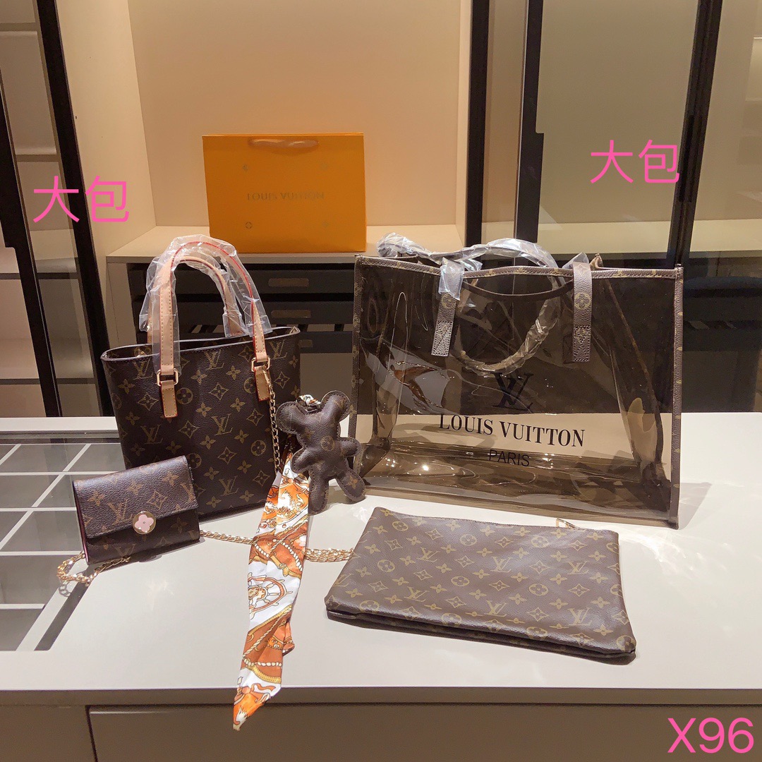 🅿️233 New Combinations | New Series Combination ️New Jelly Series Large Shopping Bag Comes With Inner Bag Can Be Used As A Handbag Alonesuper Large Capacity Fabric Hardware Paired With The Popular Second-hand Handbag At The Counter Comes With A Scarf And Bear Pendant‼ ️Can Be Carried In Hand Or Carried On The Shouldernew Flower Series Wallet Super High Quality