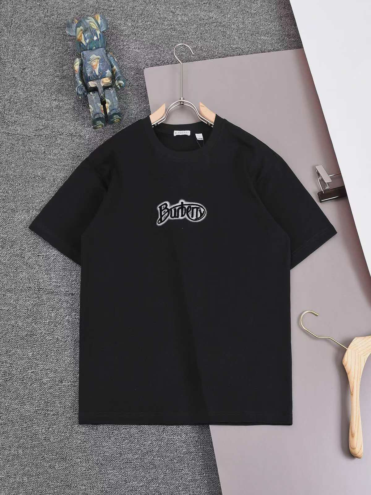 BBR nuevo exclusivo limitado, bordado clásico de logo en el pecho con alfiler, camiseta de tejido lavado de 320 gramos.…