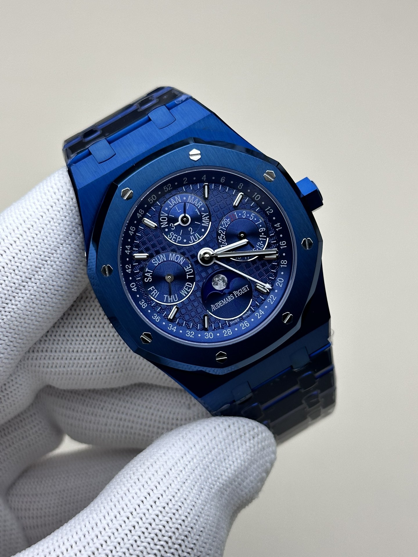 [Audemars Piguet Watches]Blue dial with Grande Tapisserie large plaid decorati
