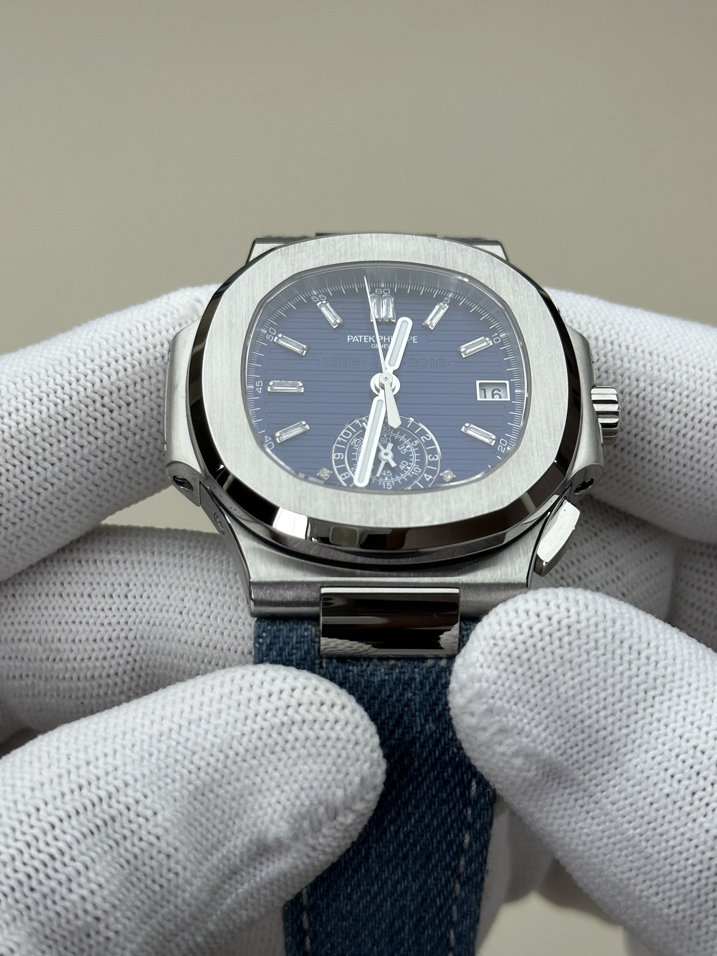 Patek Philippe Nautilus 5980 Multifunction Chronograph Watch - Blue Dial, Denim Band 5 i1745214656062 9256 0 3