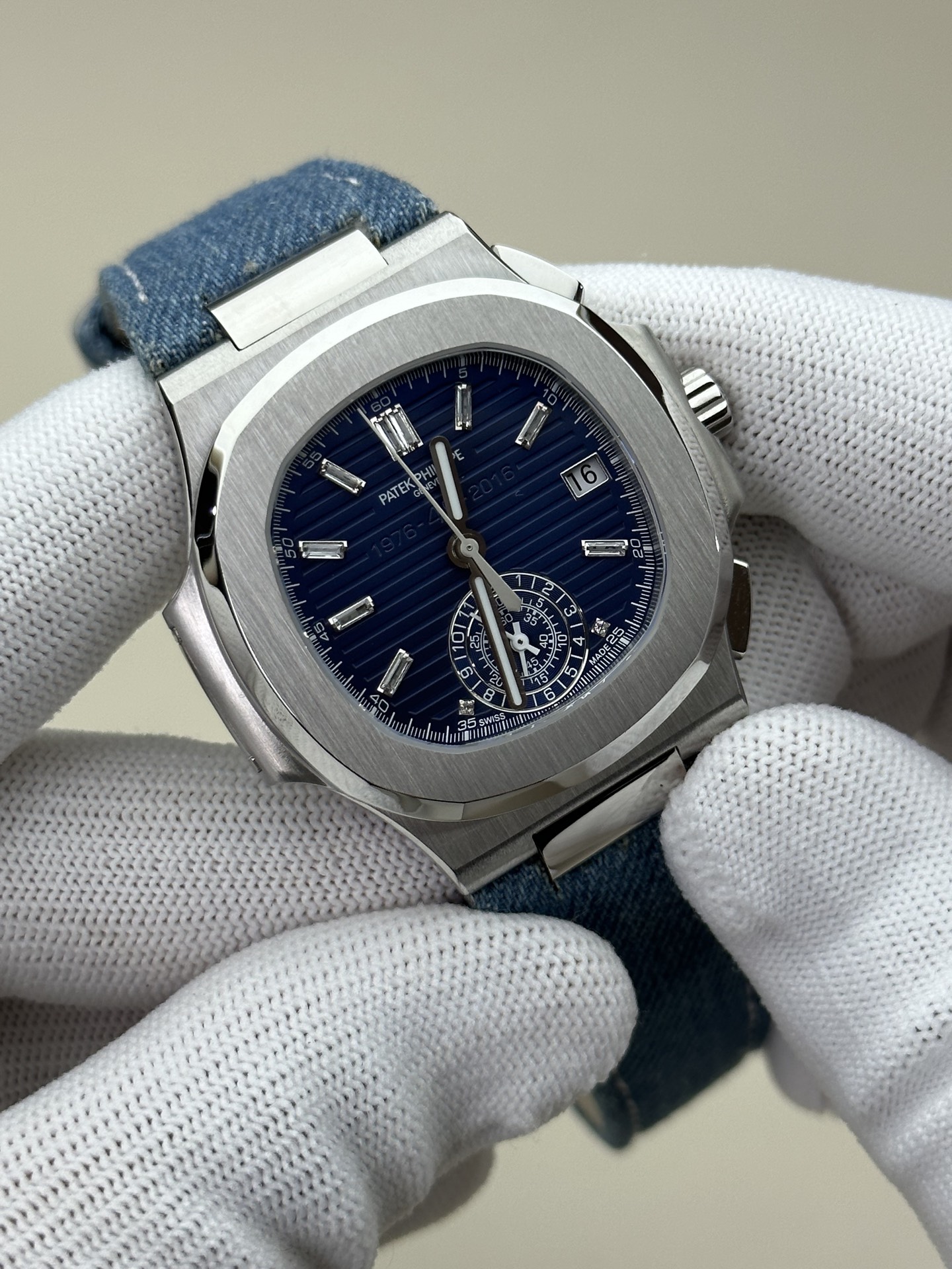 Patek Philippe Nautilus 5980 Multifunction Chronograph Watch - Blue Dial, Denim Band 3 i1745214656105 4048 0 1