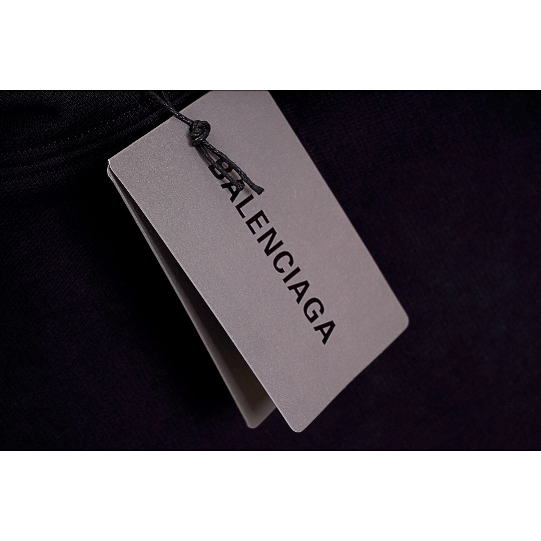 Balenciaga/巴黎世家 FW23 3B字母刺绣图案长袖连帽卫衣