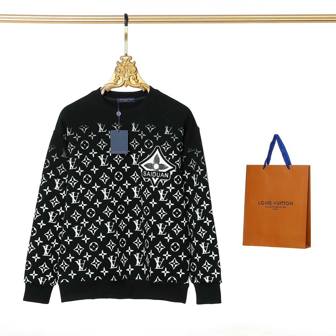 Perfect
 Louis Vuitton Clothing Sweatshirts Black Blue Unisex Cotton Fall/Winter Collection