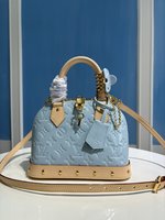 Louis Vuitton LV Alma BB Bags Handbags First Copy
 Blue Monogram Vernis Cowhide M24062