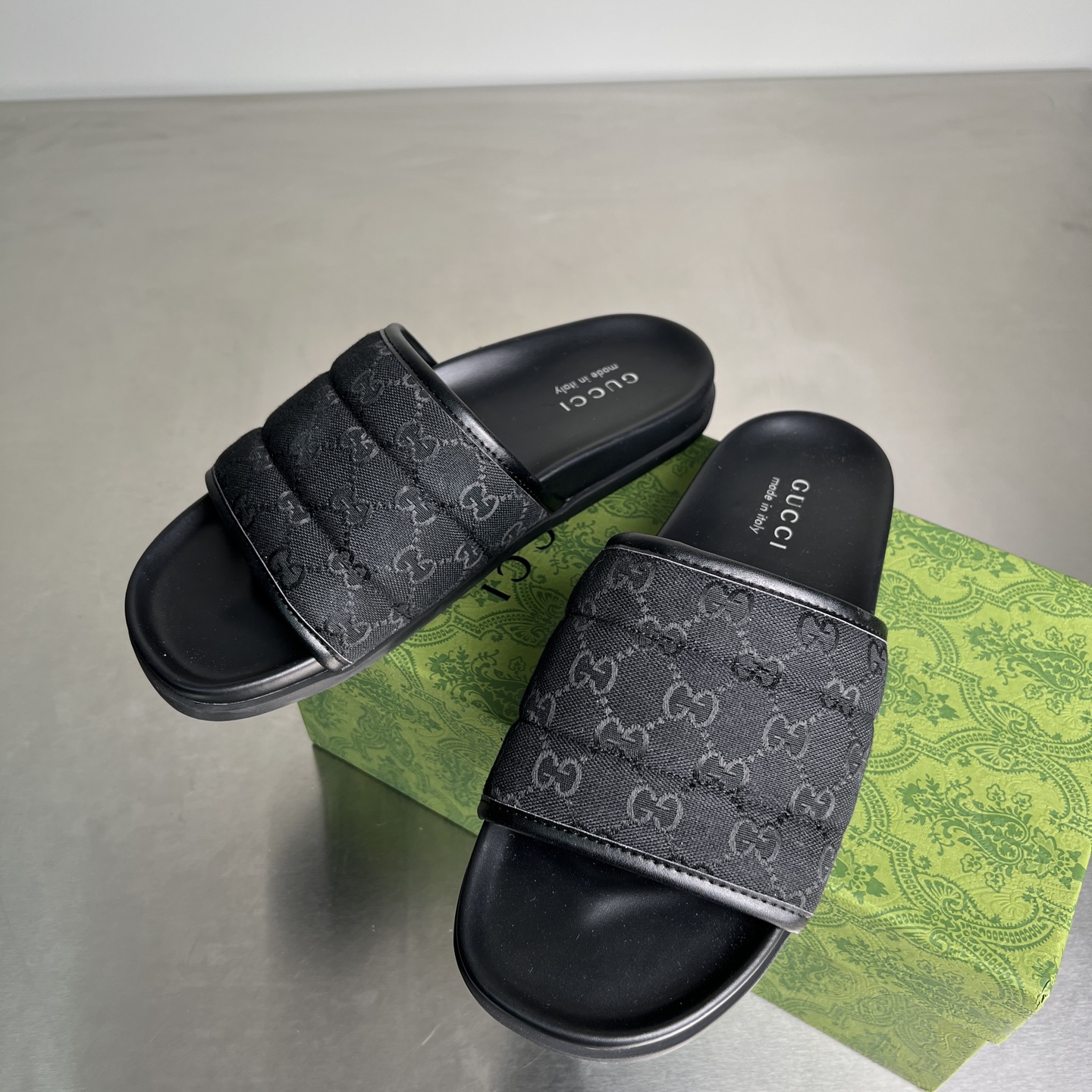Gucci Double G Embossed Slide Sandals Comfortable Thick Sole Shoes 3 i1743677708367 7174 0 1