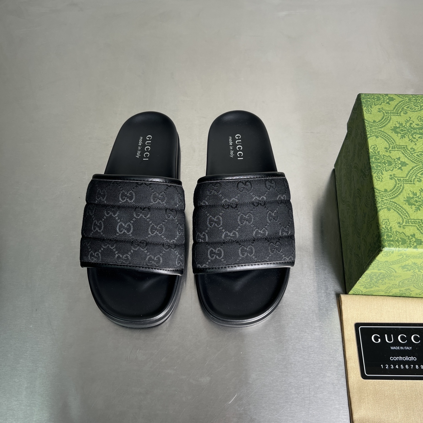 Gucci Double G Embossed Slide Sandals Comfortable Thick Sole Shoes 2 i1743677708368 9206 0 0