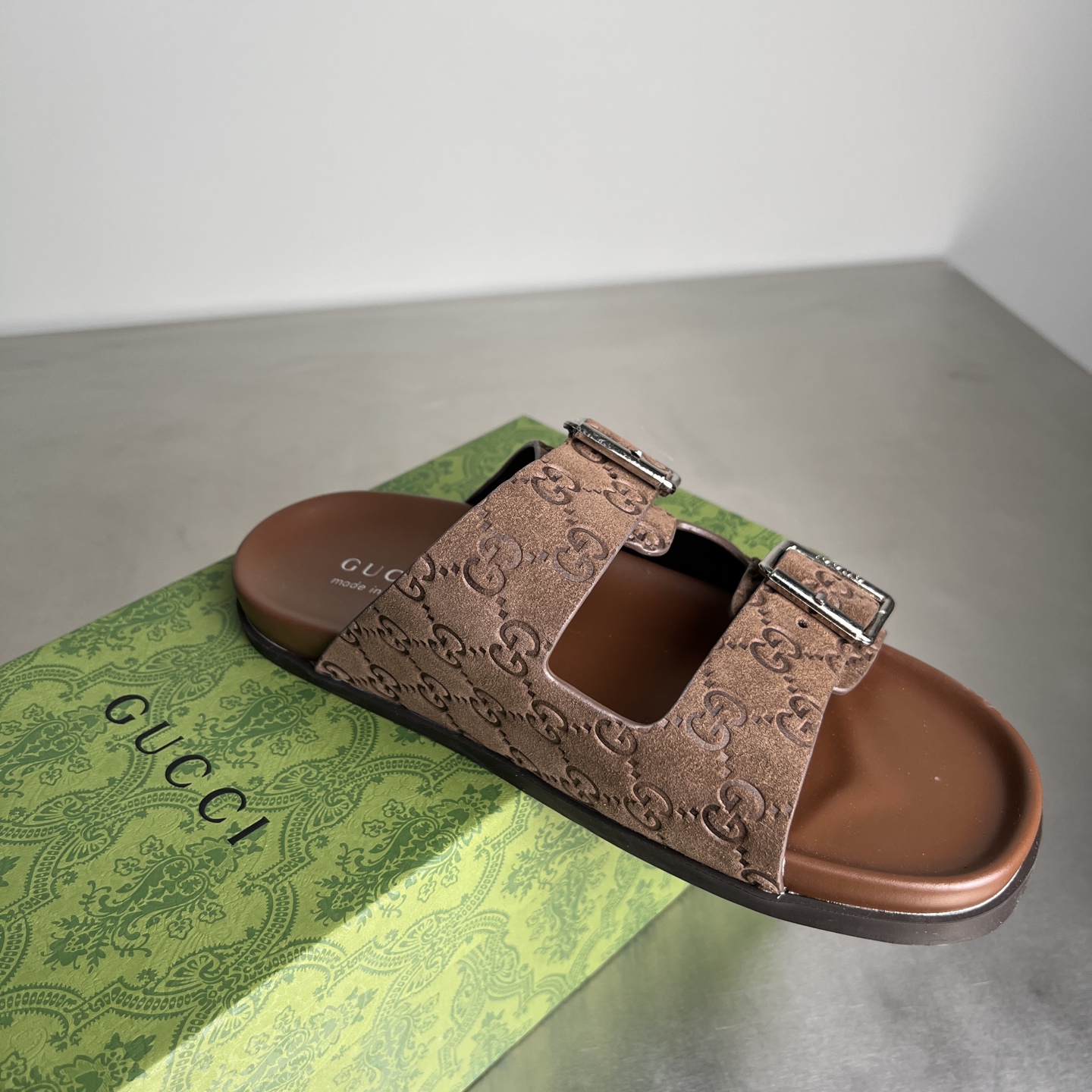 Gucci Double G Embossed Slide Sandals, Adjustable Buckle Straps, Unisex 4 i1743677928423 219 0 2