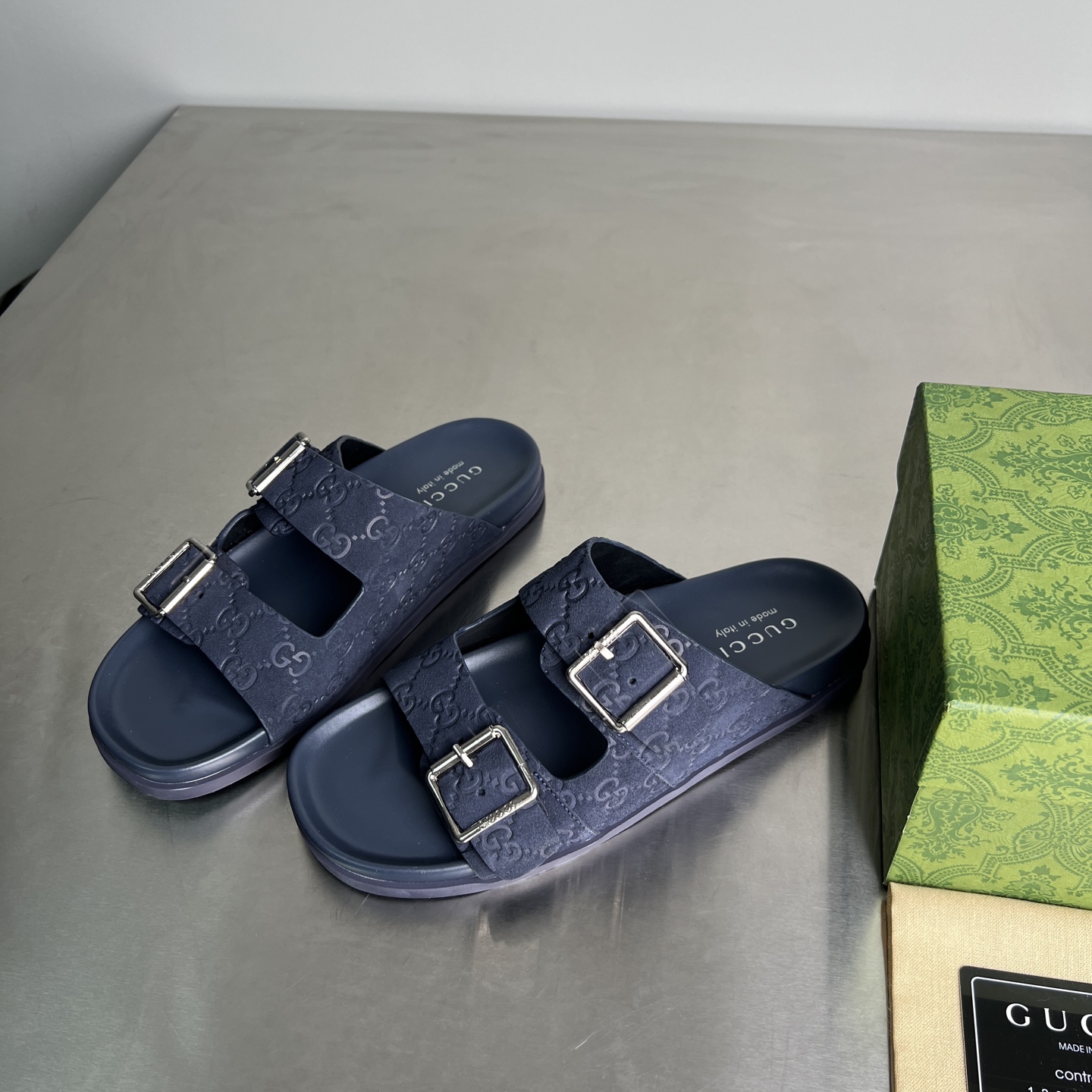 Gucci Double G Embossed Cross Strap Platform Sandals Slides Unisex 6 i1743677987360 4740 0 4