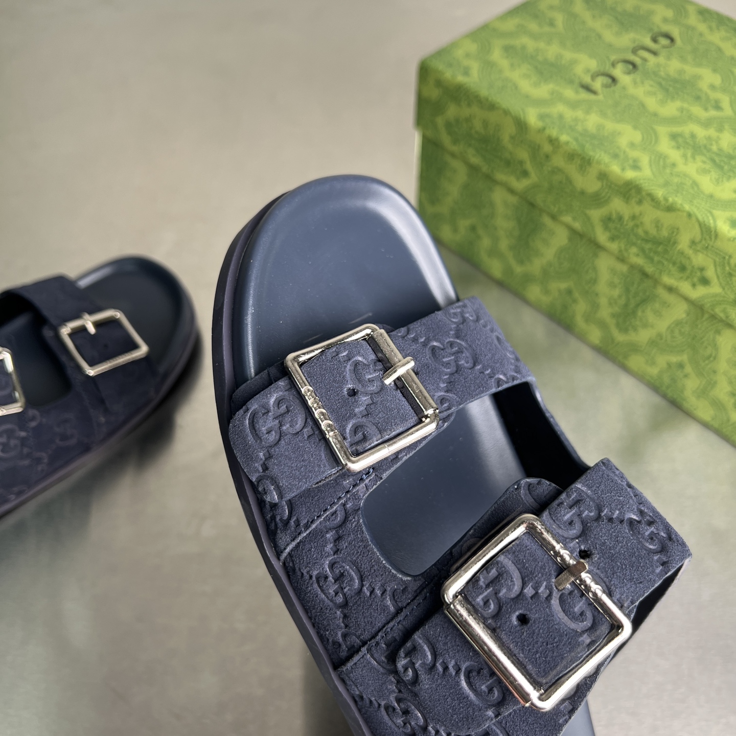 Gucci Double G Embossed Cross Strap Platform Sandals Slides Unisex 7 i1743677992408 4436 0 5