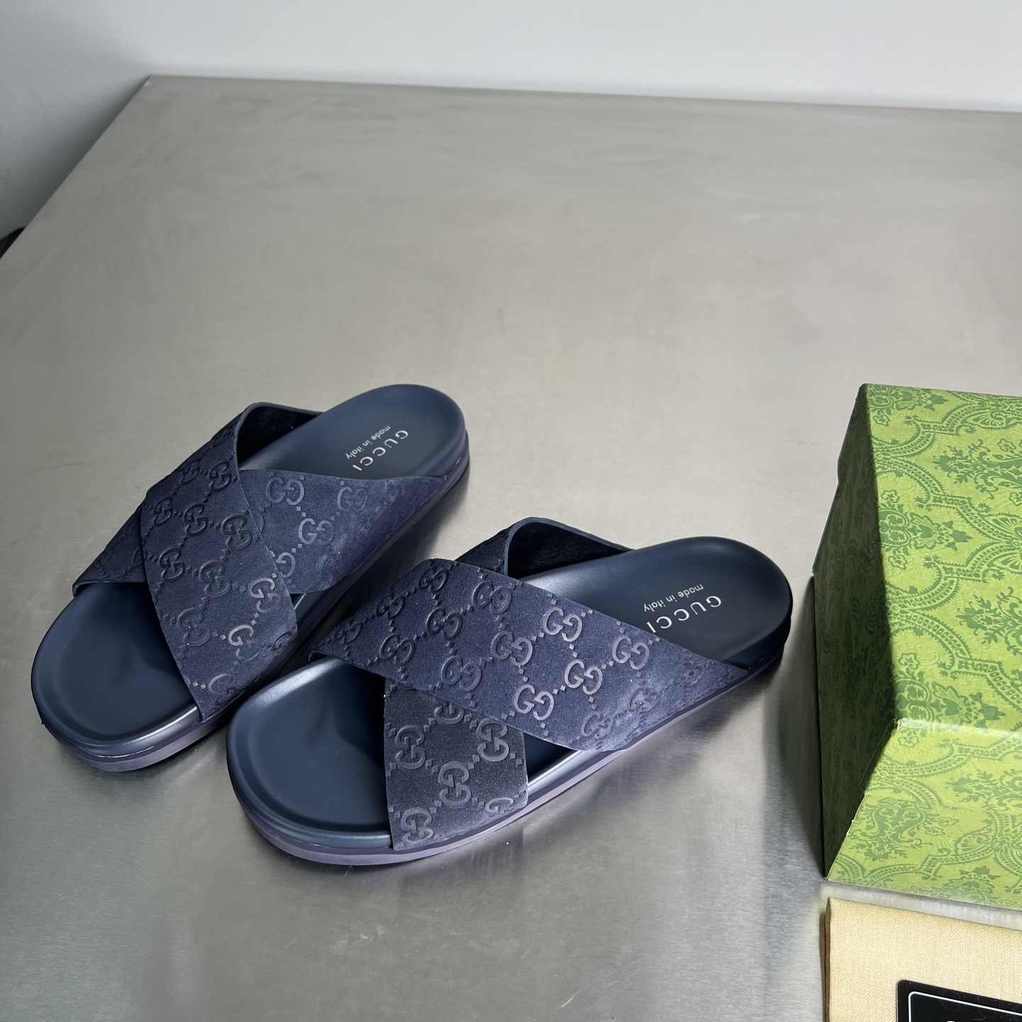 Gucci Double G Embossed Crisscross Slides Sandals Unisex Thick Sole 6 i1743678095130 1078 0 4
