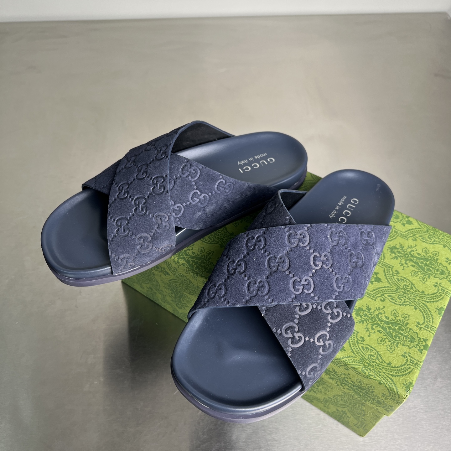 Gucci Double G Embossed Crisscross Slides Sandals Unisex Thick Sole 3 i1743678095131 4849 0 1