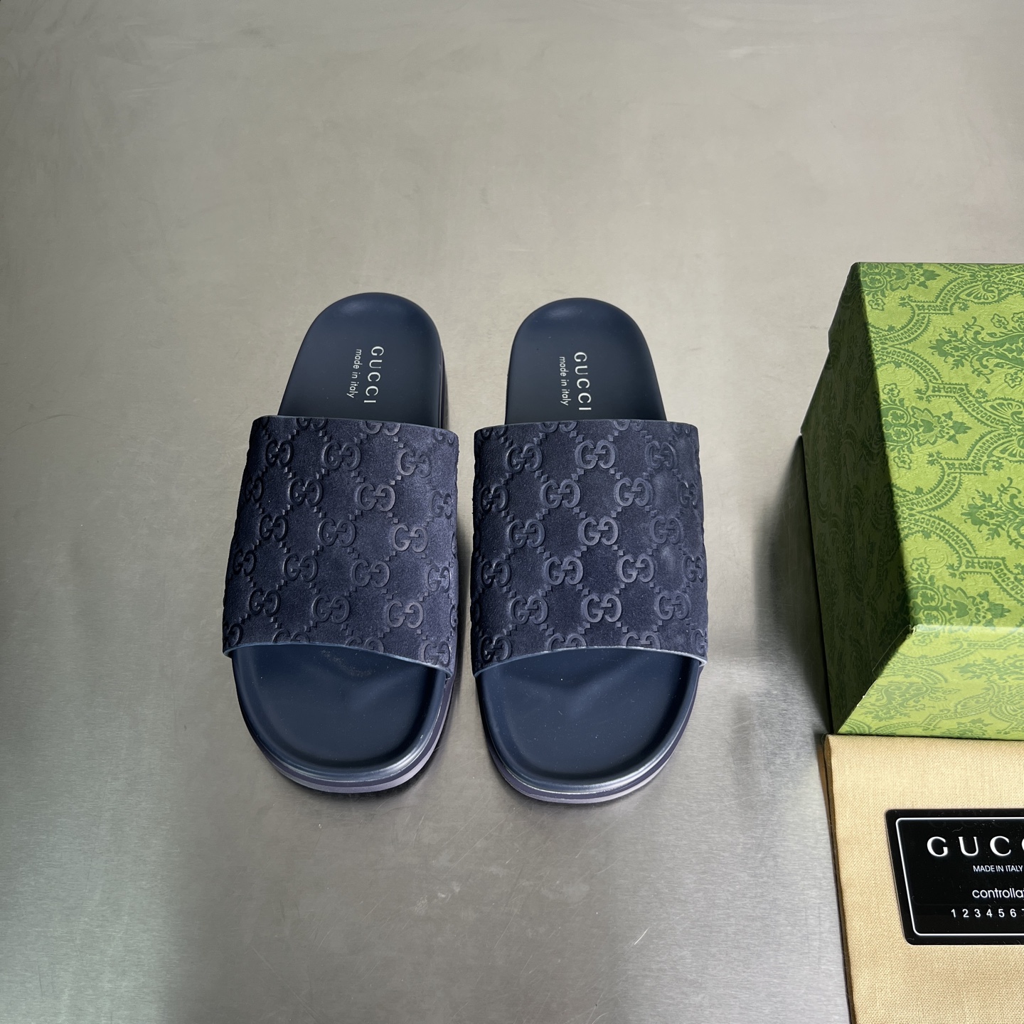 Gucci Double G Embossed Slides Sandals - Comfortable Thick Sole Design 2 i1743678146322 2479 0 0