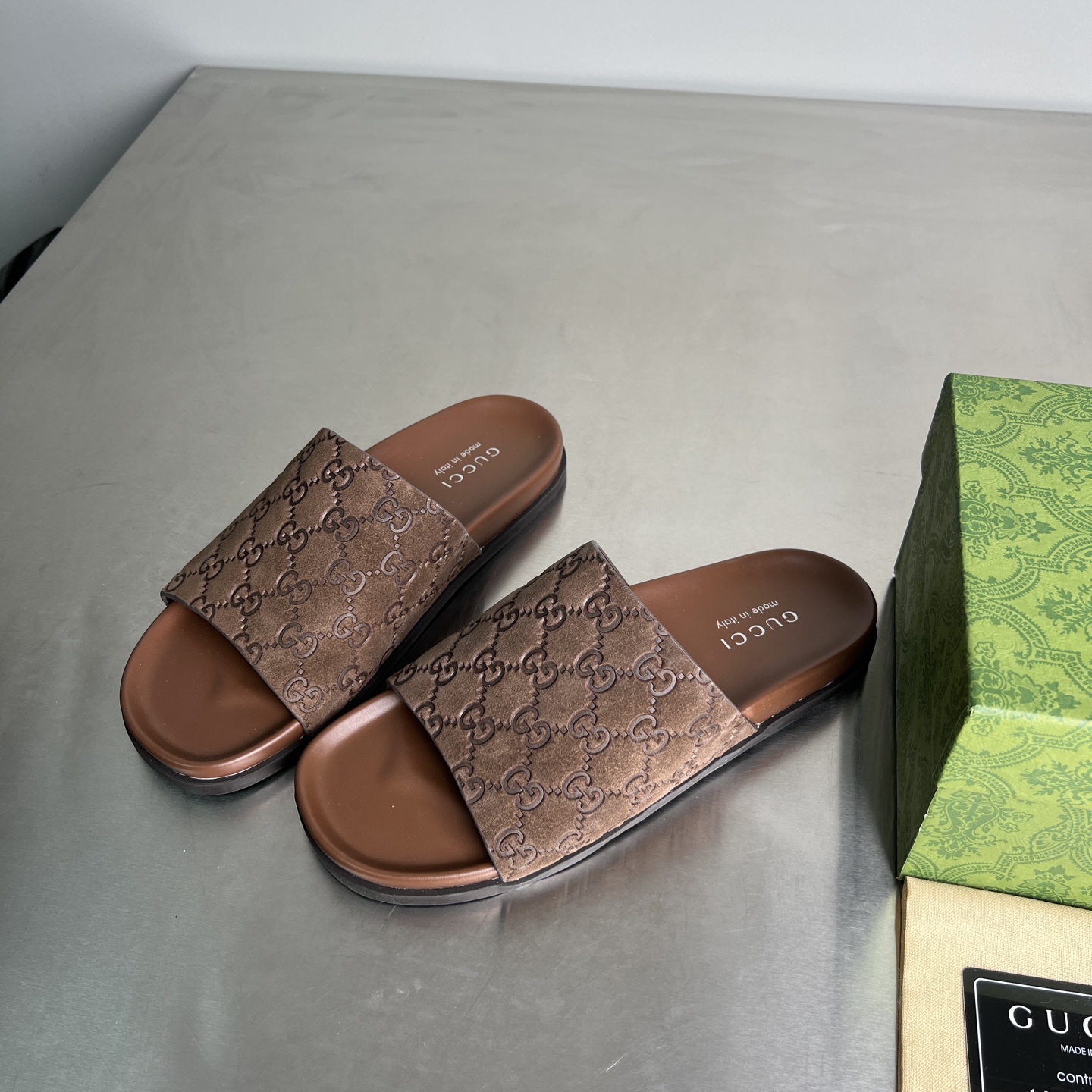 Gucci Double G Embossed Cross Slides Thick Sole Sandals Unisex 6 i1743678163356 4318 0 4