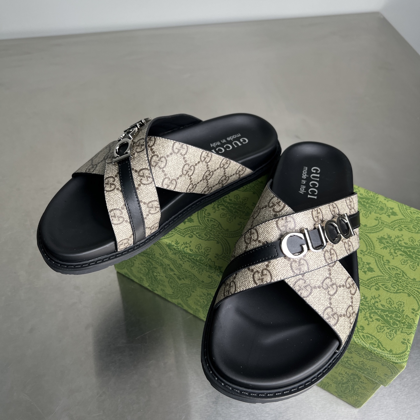Gucci Double G Embossed Cross Strap Platform Slide Sandals 3 i1745357116812 4907 0 1