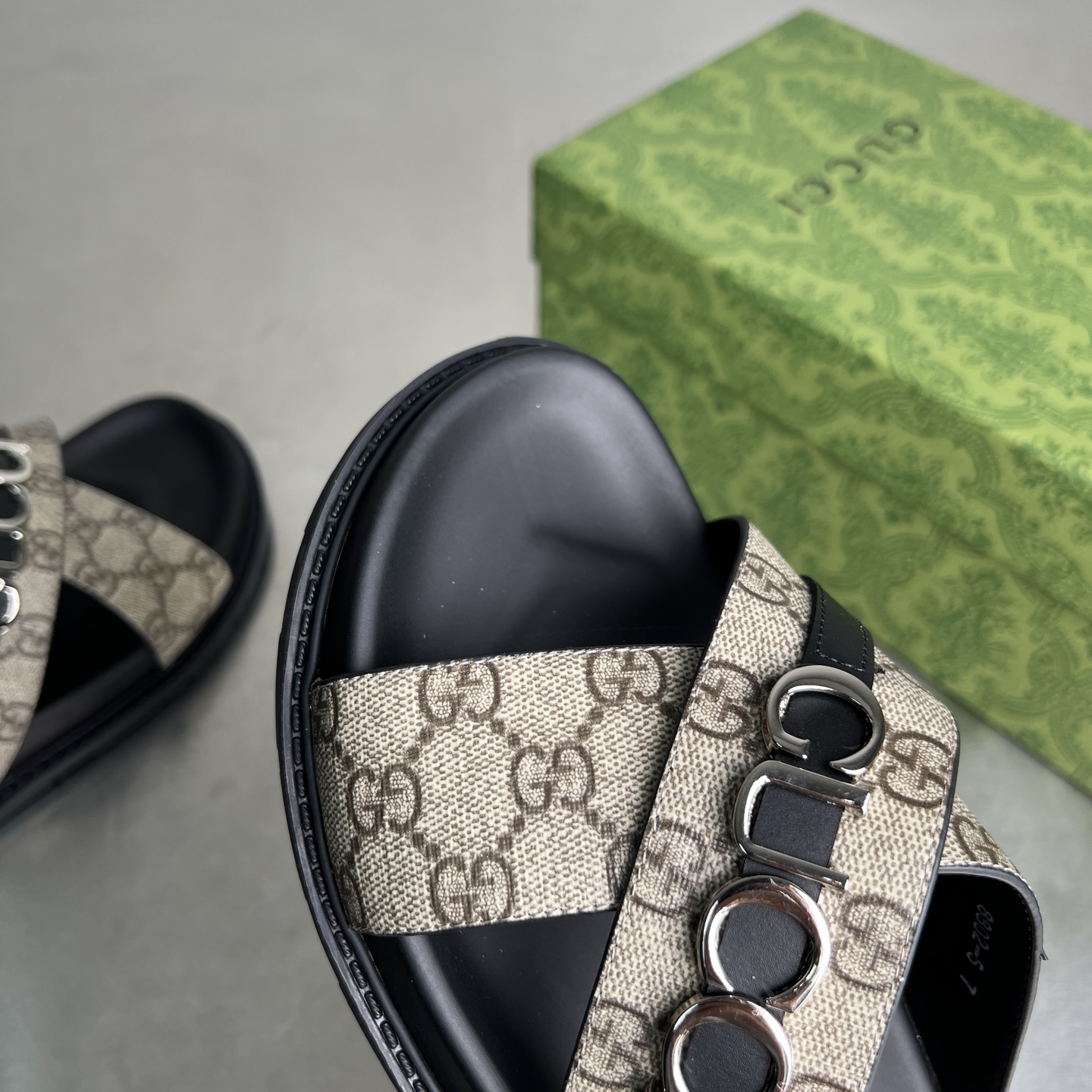 Gucci Double G Embossed Cross Strap Platform Slide Sandals 6 i1745357116868 3868 0 4