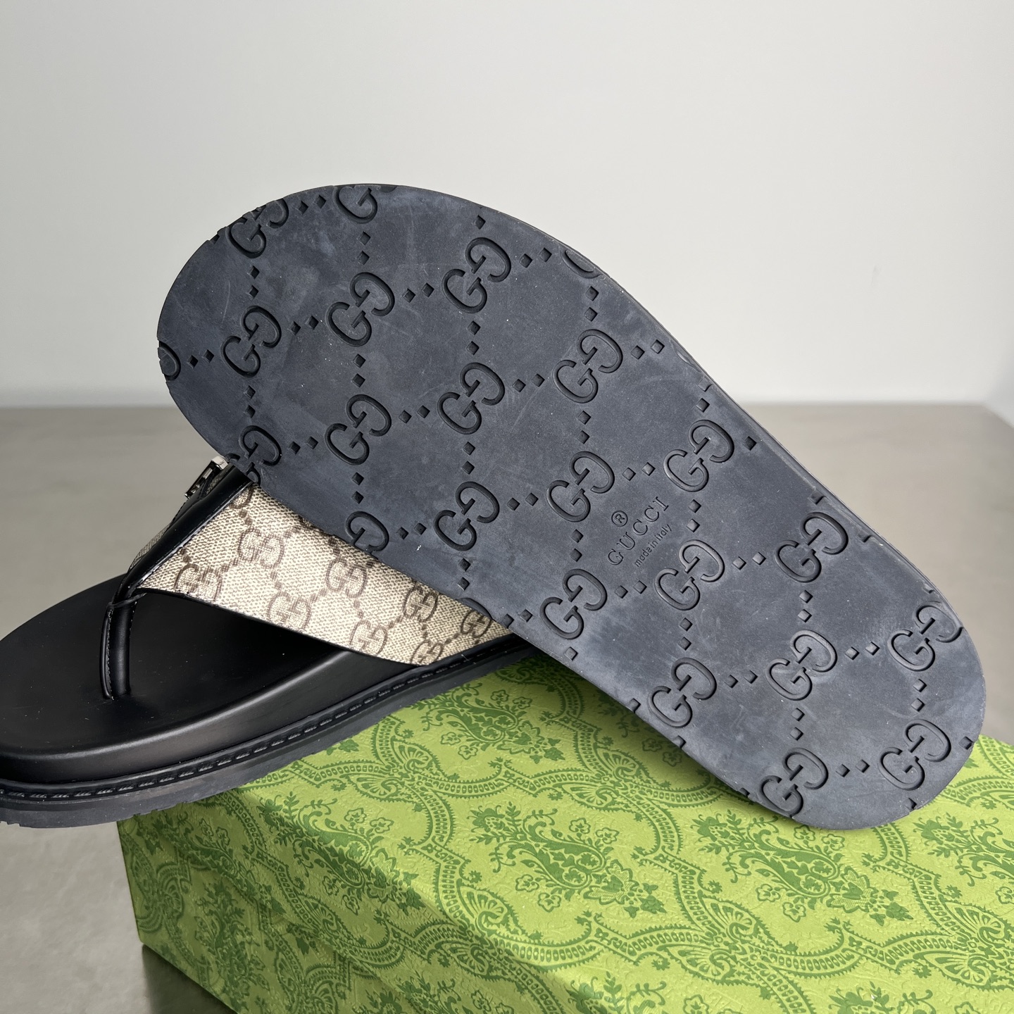Gucci Embossed Double G Thong Sandals, Designer Slides for Men, Sizes 38-45 10 i1745357295052 5371 0 8