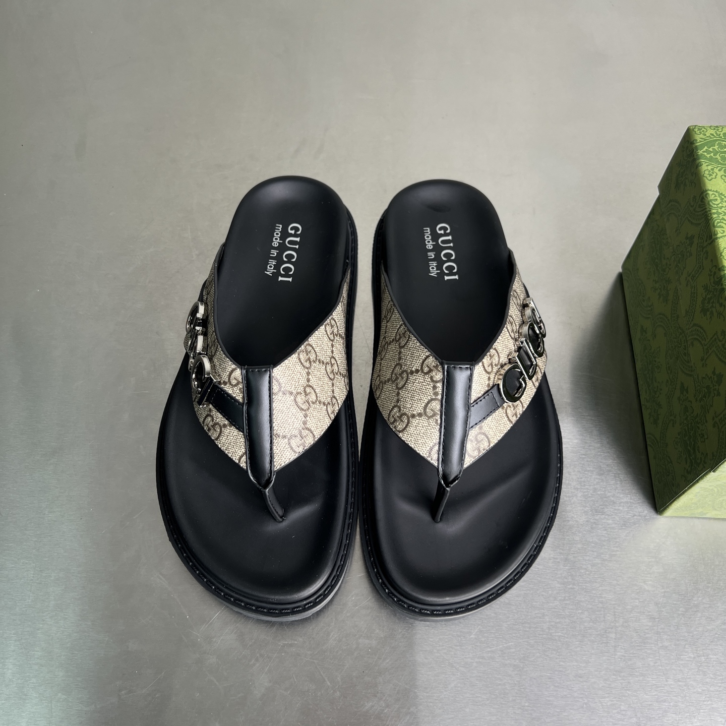 Gucci Embossed Double G Thong Sandals, Designer Slides for Men, Sizes 38-45 7 i1745357295054 8334 0 5