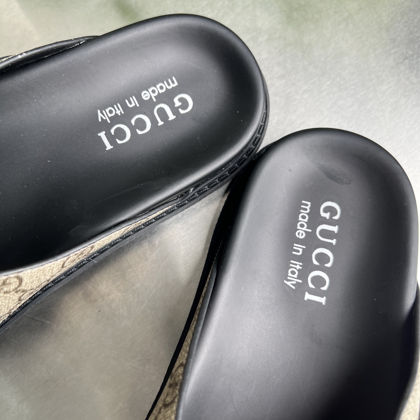 Gucci Embossed Double G Thong Sandals, Designer Slides for Men, Sizes 38-45 9 i1745357296437 2357 0 7