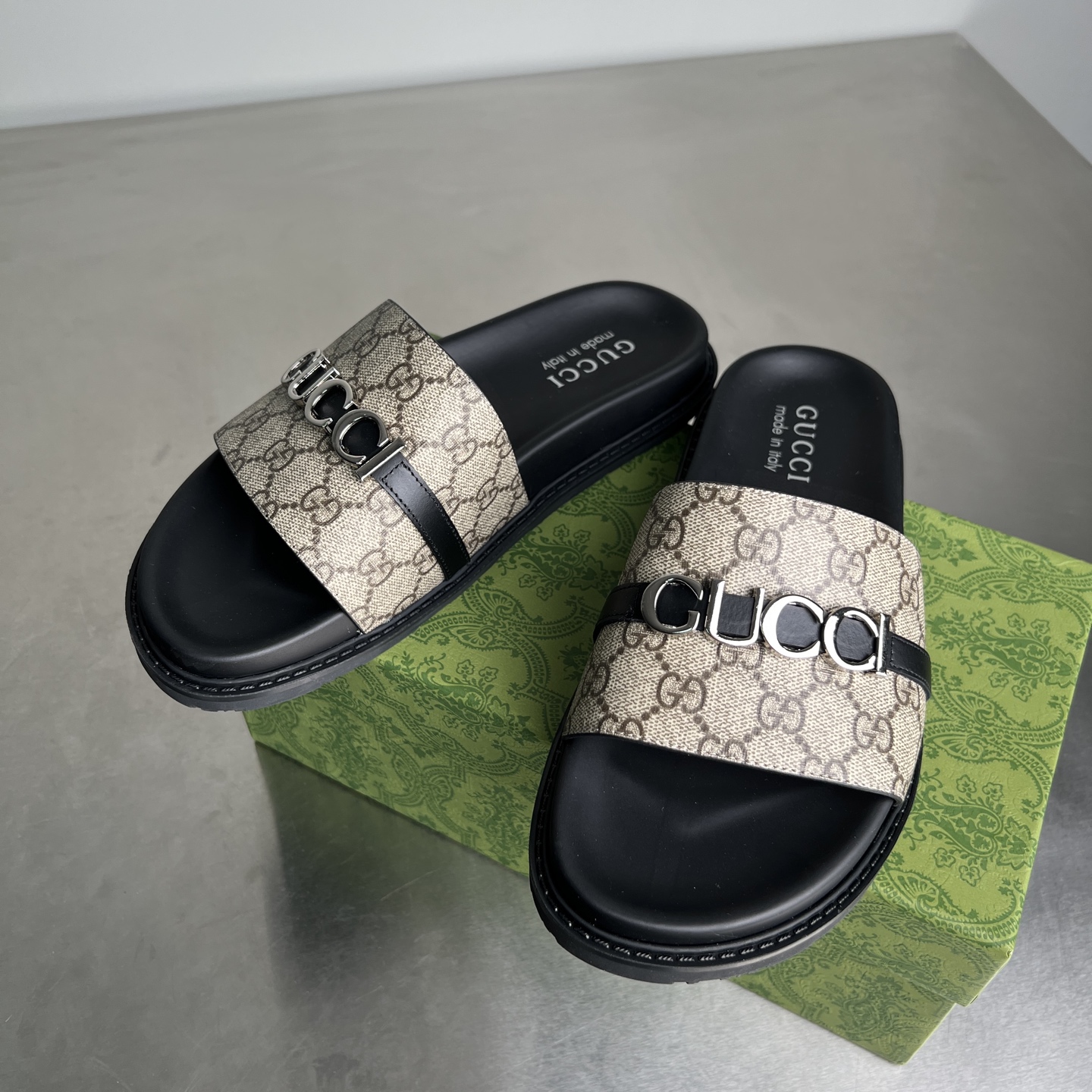 Gucci GG Embossed Slides Sandals, Comfortable Thick Sole Sliders 3 i1745357429038 888 0 1
