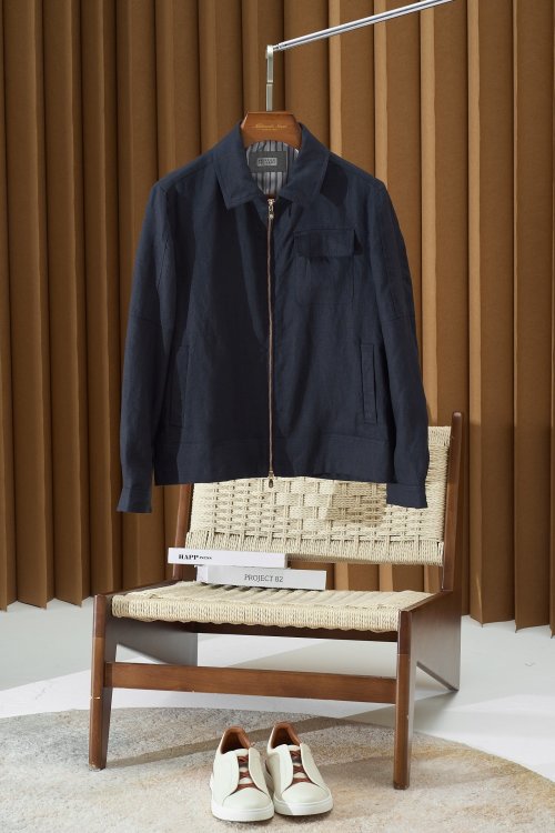 ZILLIMARK Midnight Blue Linen Shirt Jacket - Crafted with Excellence 1 ZILLIMARK Midnight Blue Linen Shirt Jacket - Crafted with Excellence