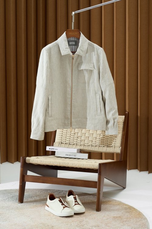 ZILLIMARK Linen Shirt Jacket - Textured, Handmade, Classic Fit, Sizes 48-56 1 ZILLIMARK Linen Shirt Jacket - Textured, Handmade, Classic Fit, Sizes 48-56