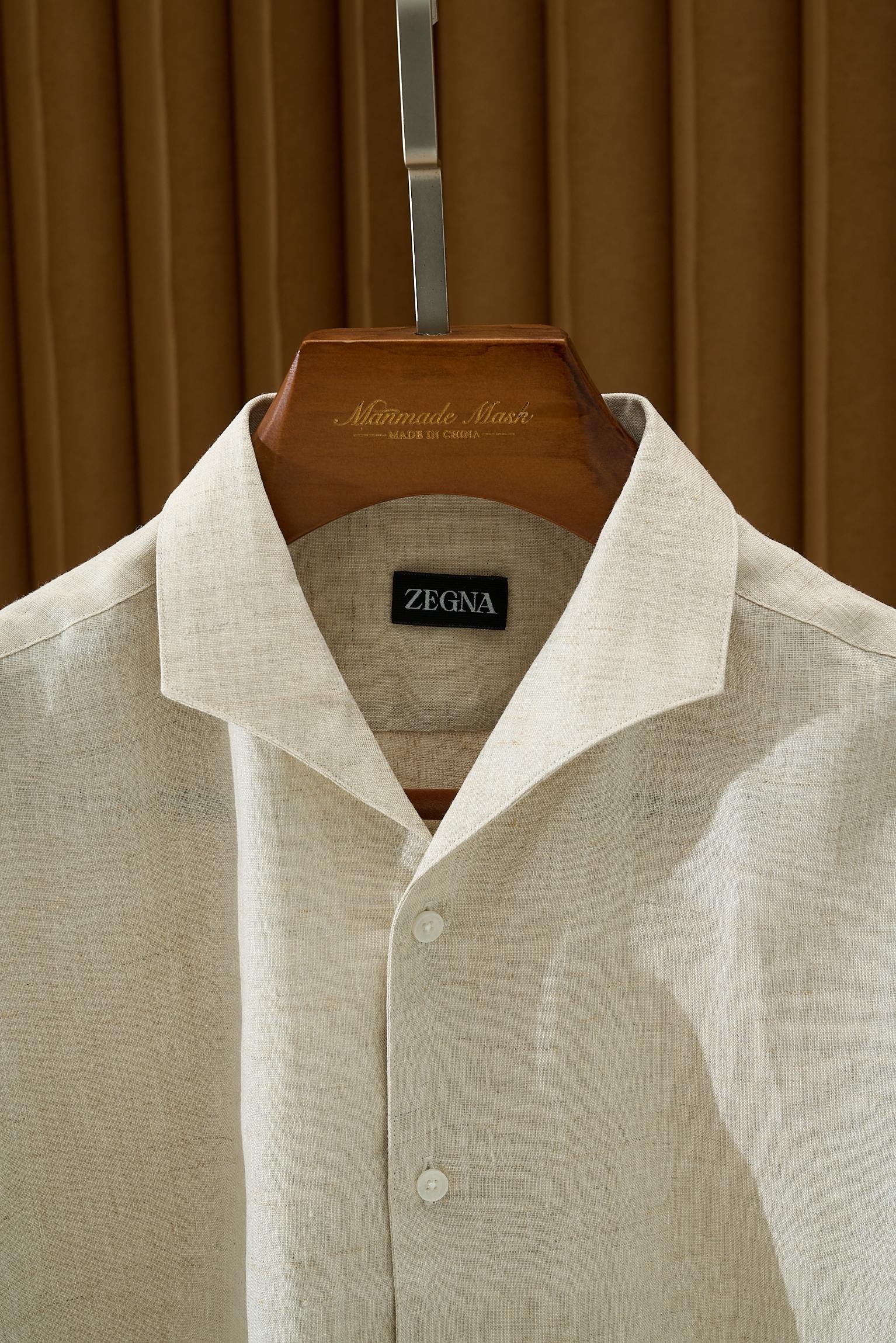 【“一件会呼吸的衬衫—以天然亚麻为肌底，从商务到休闲，赋予全天候舒适与品位。】环保染色工艺，减少化学残留