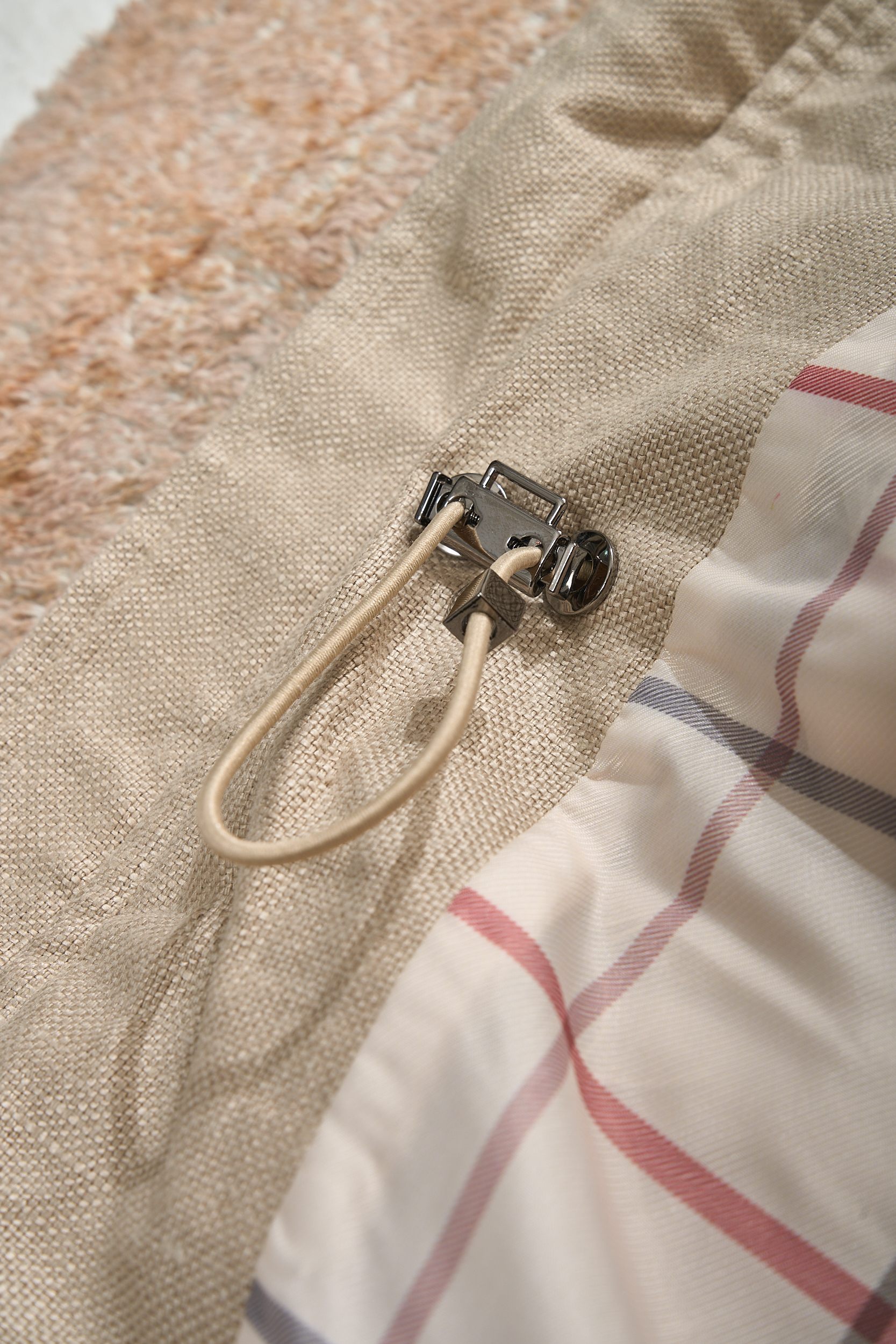 【Loro Piana经典格纹内里！甄选优质亚麻纤维面料立领设计四口袋工装款外套】男士复古工装风，解锁文