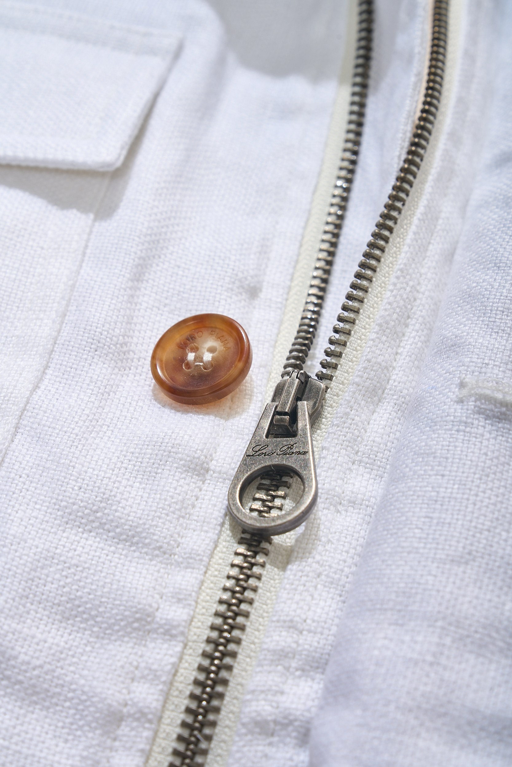 【Loro Piana经典格纹内里！甄选优质亚麻纤维面料立领设计四口袋工装款外套】男士复古工装风，解锁文