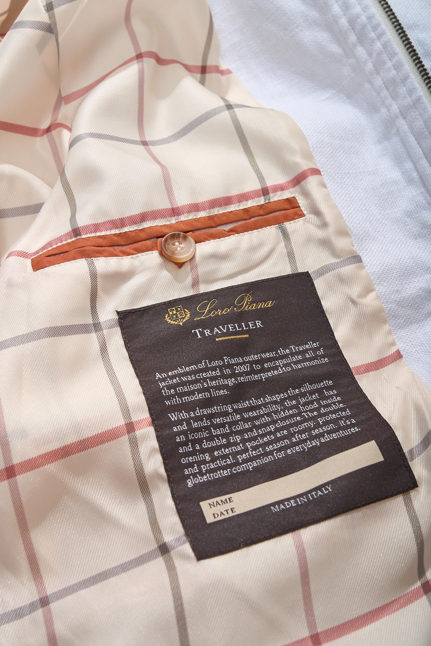 【Loro Piana经典格纹内里！甄选优质亚麻纤维面料立领设计四口袋工装款外套】男士复古工装风，解锁文