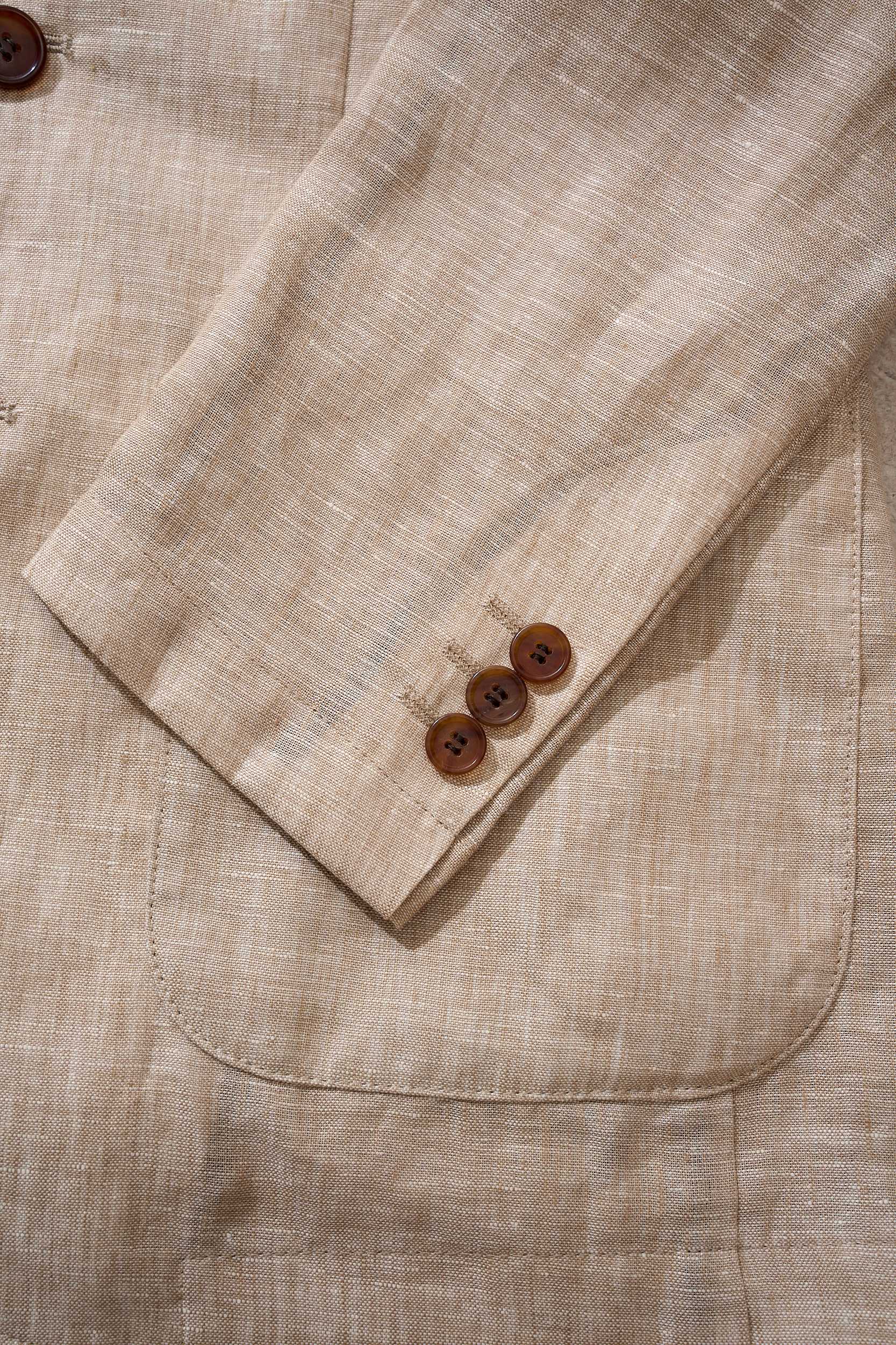 【“麻王”之称顶奢solbiati30支138克进口亚麻面料复古老钱风款式平驳领两粒扣斜插衬单西装】顶奢