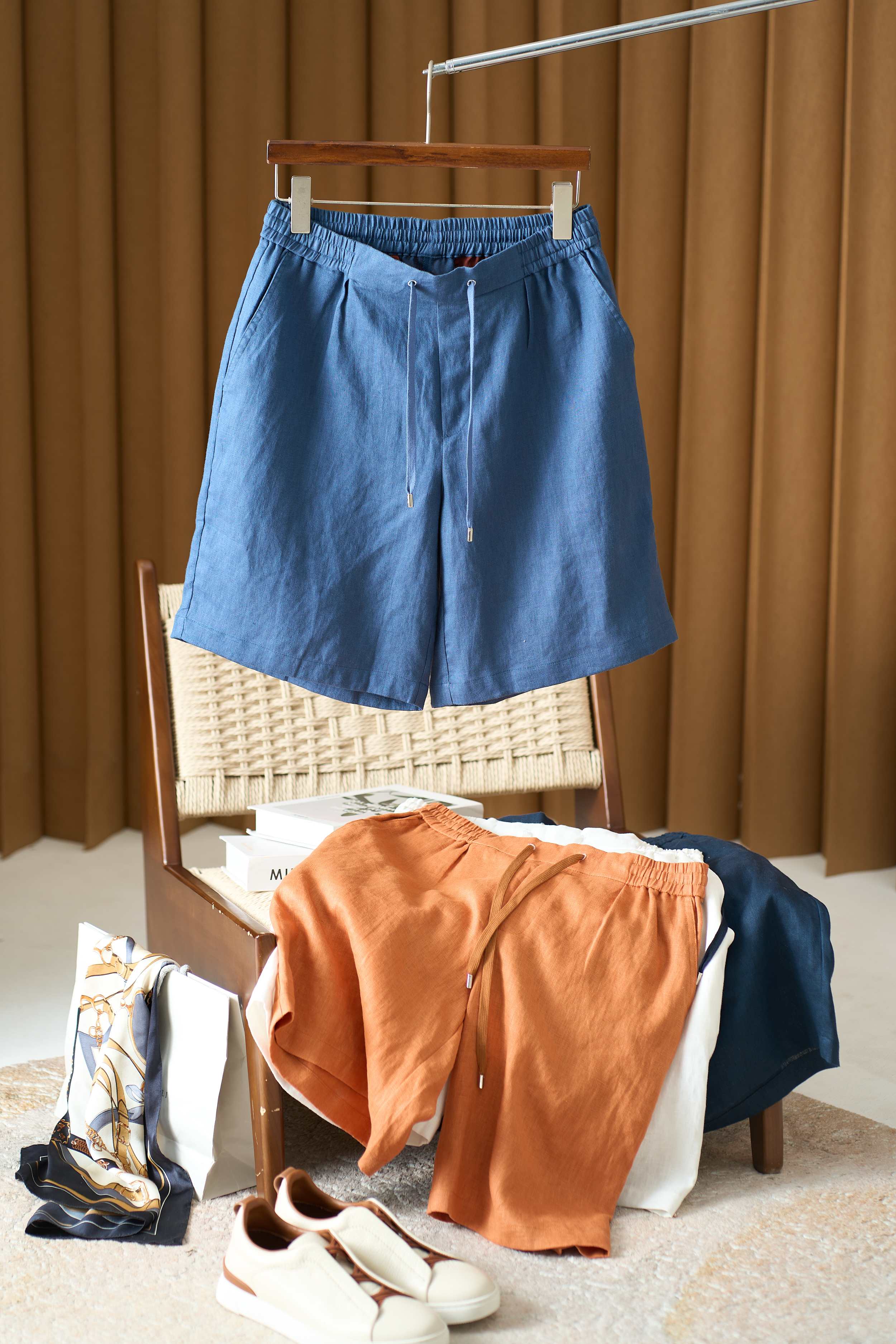 ZILIMARK Linen Shorts Women Summer Casual Drawstring Elastic Waist 2 a1751512425610 1801