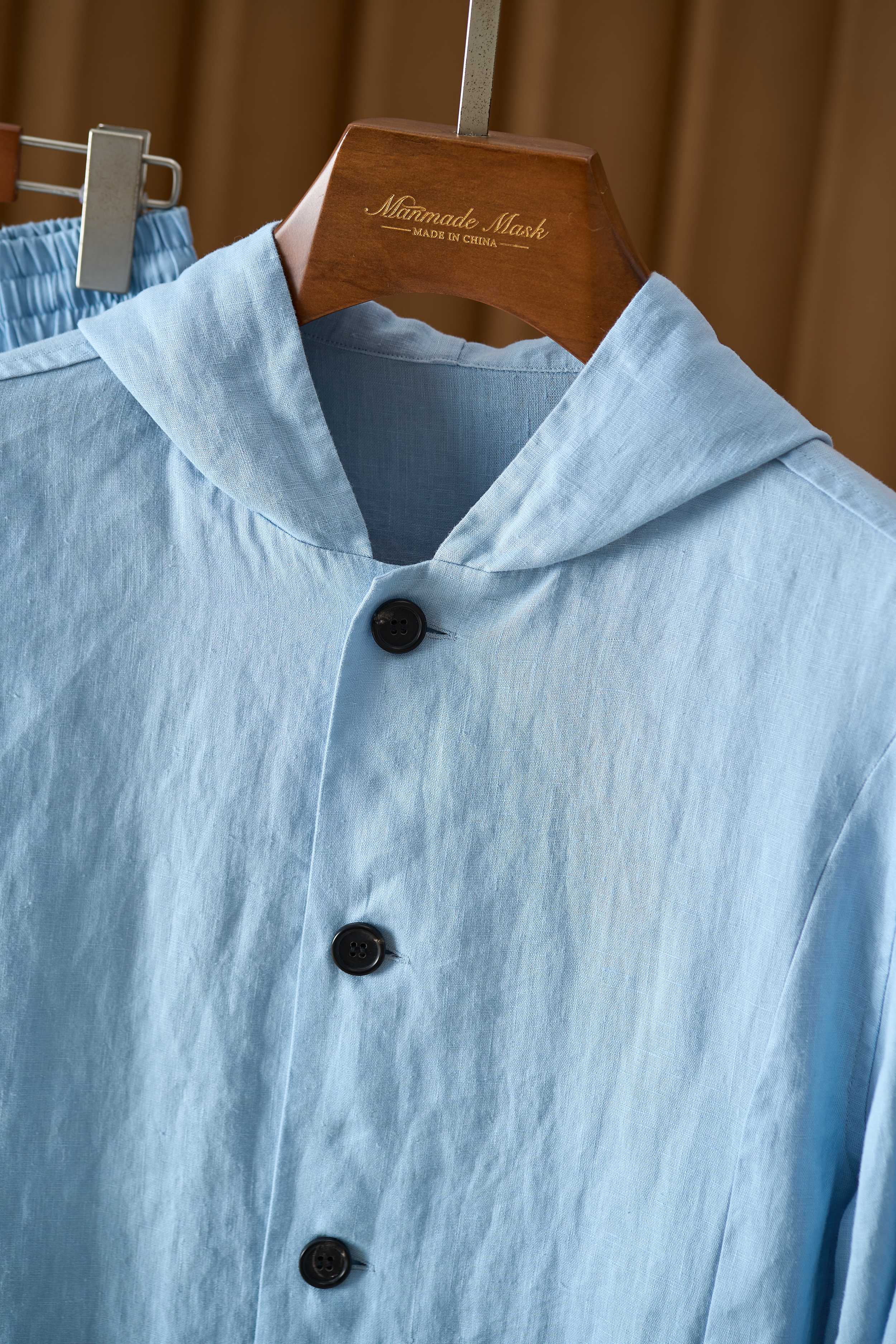 ZILIMARK Linen Set - Hoodie, Button-Down, Elastic Waist, Natural & Breathable 4 a1752249669953 6086